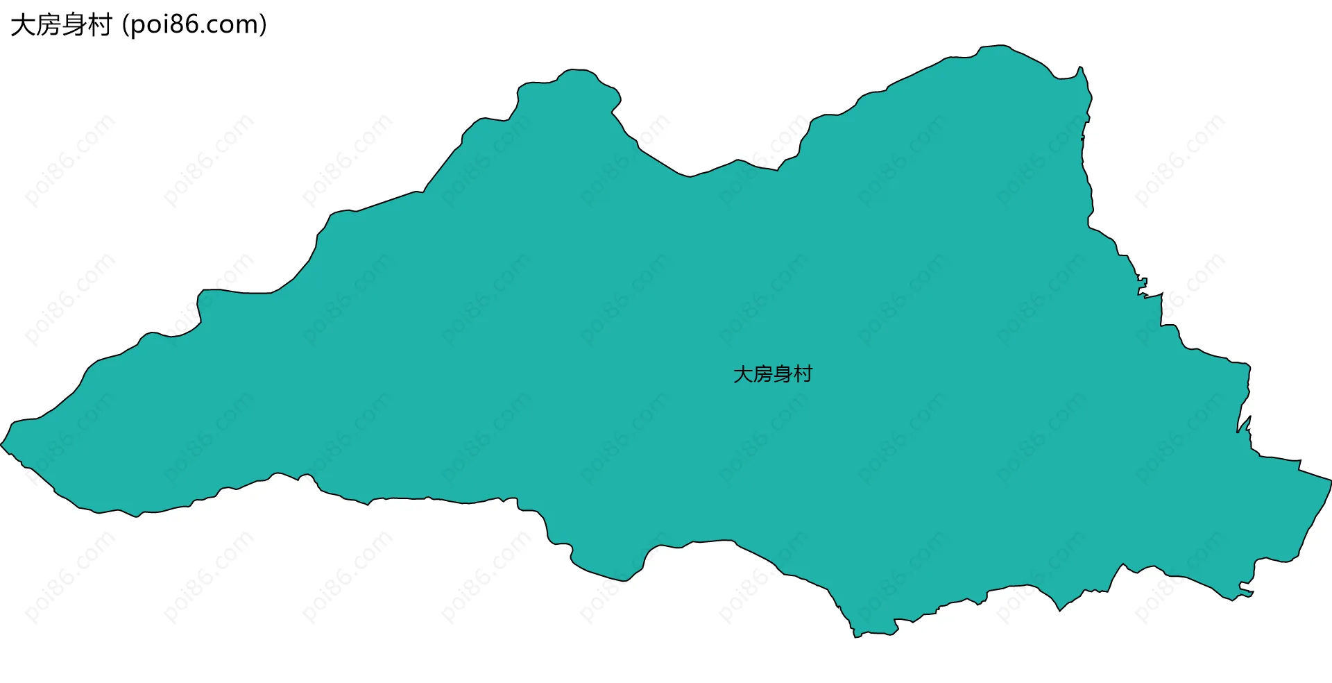 大房身村边界地图