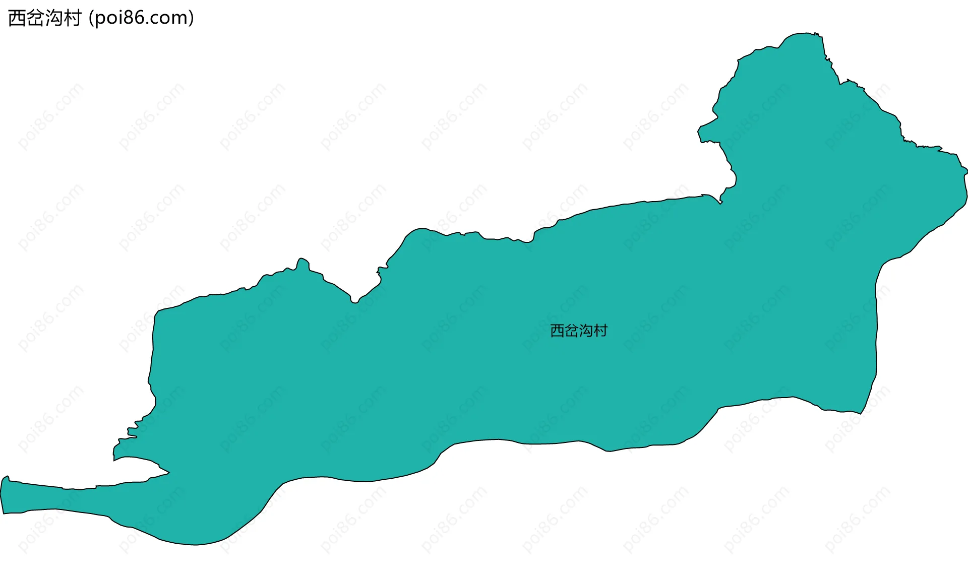 西岔沟村边界地图