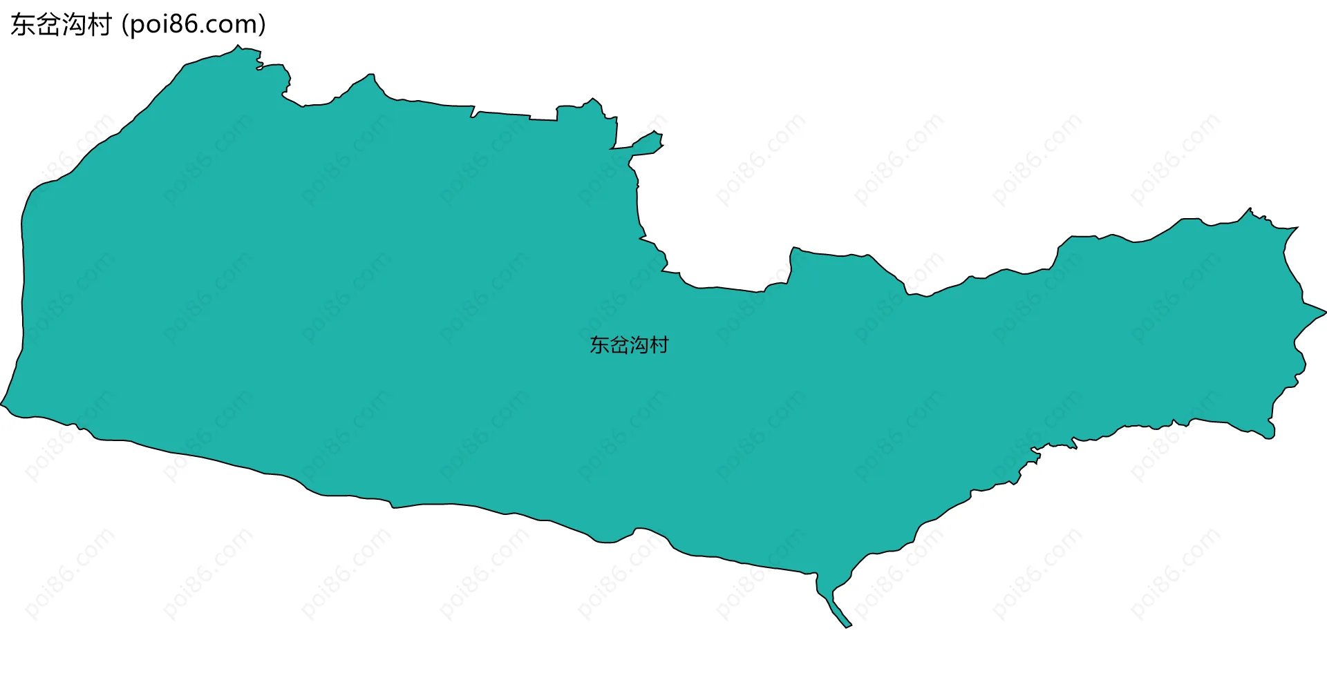 东岔沟村边界地图