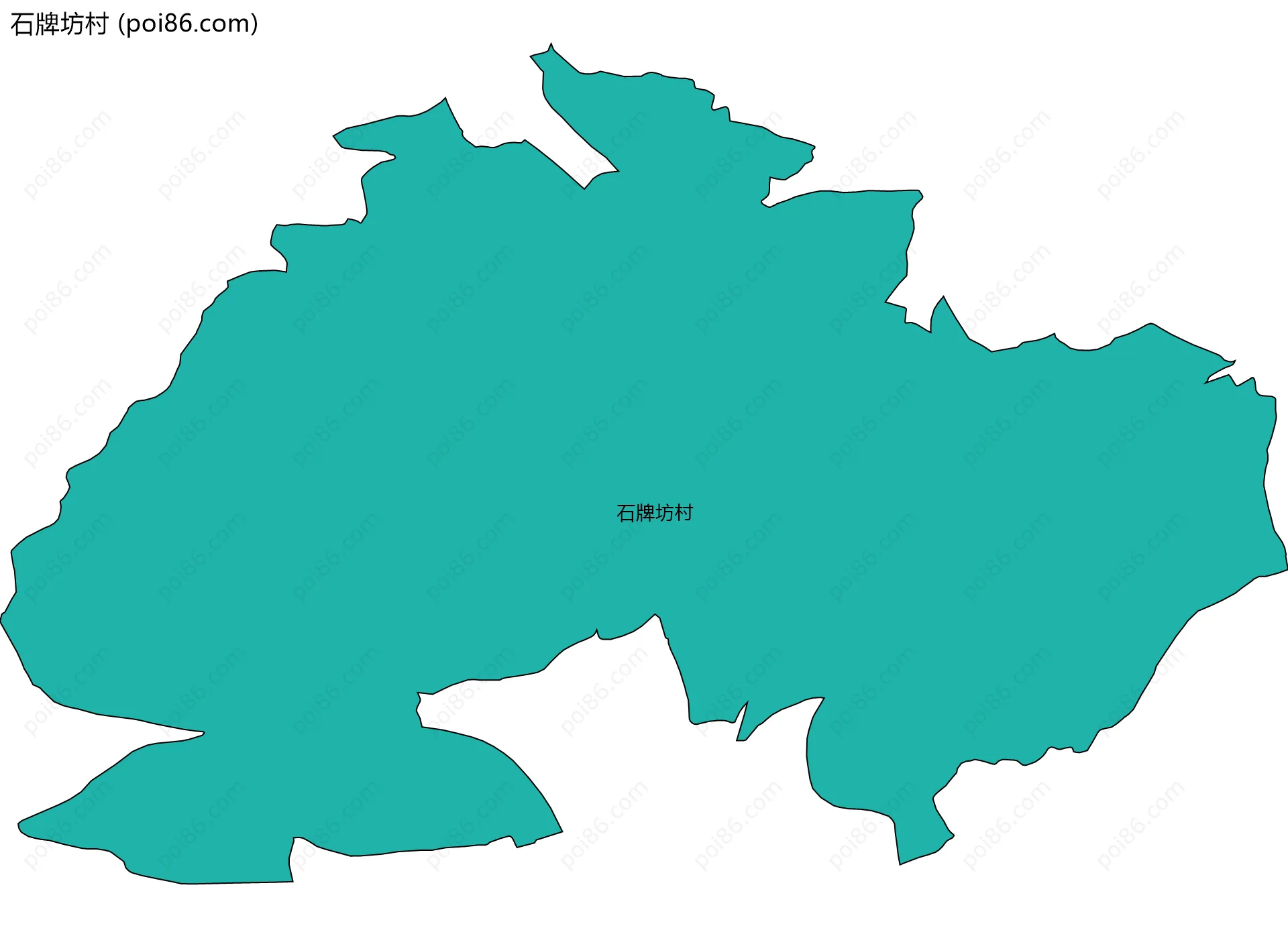 石牌坊村边界地图