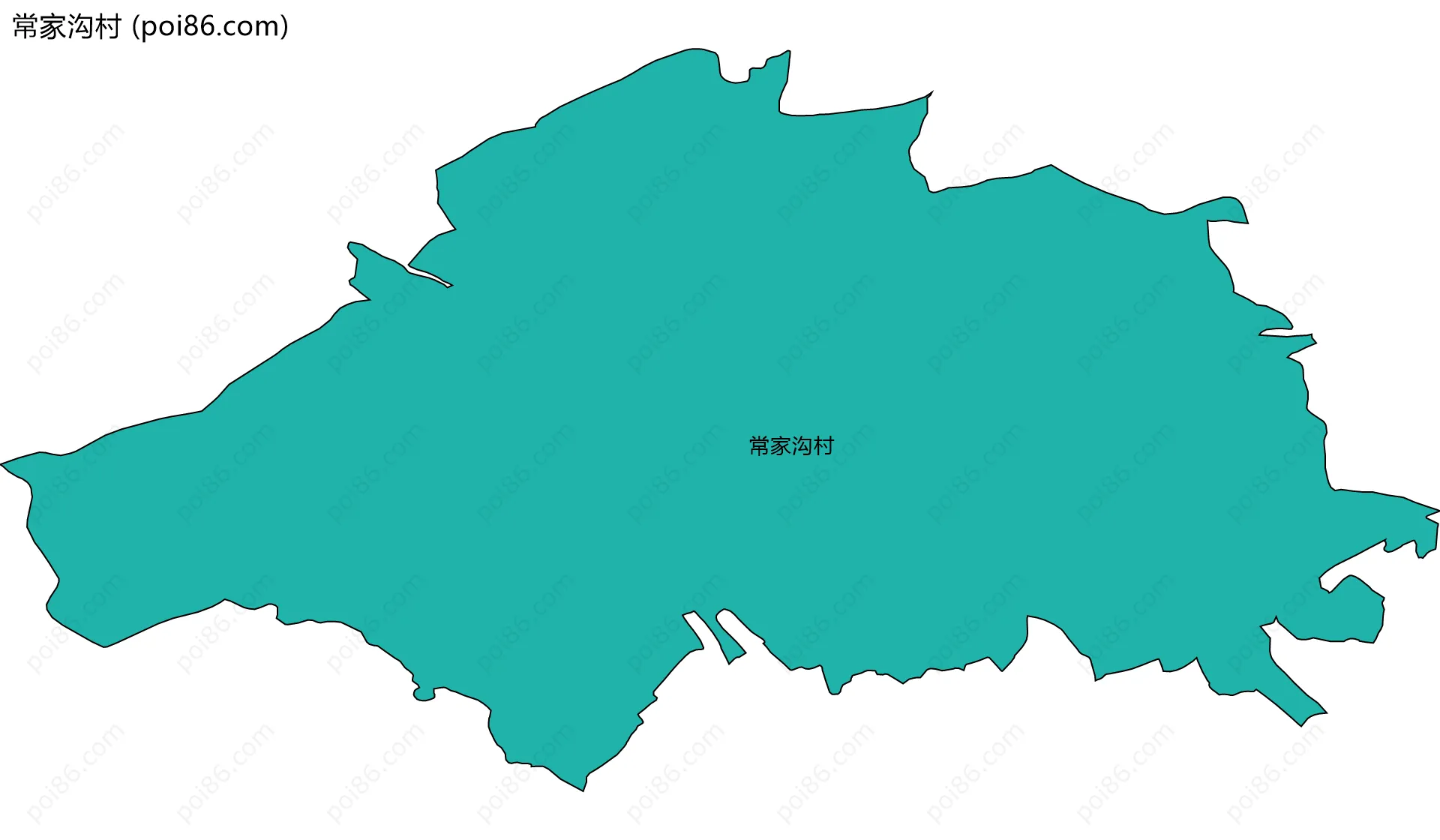 常家沟村边界地图