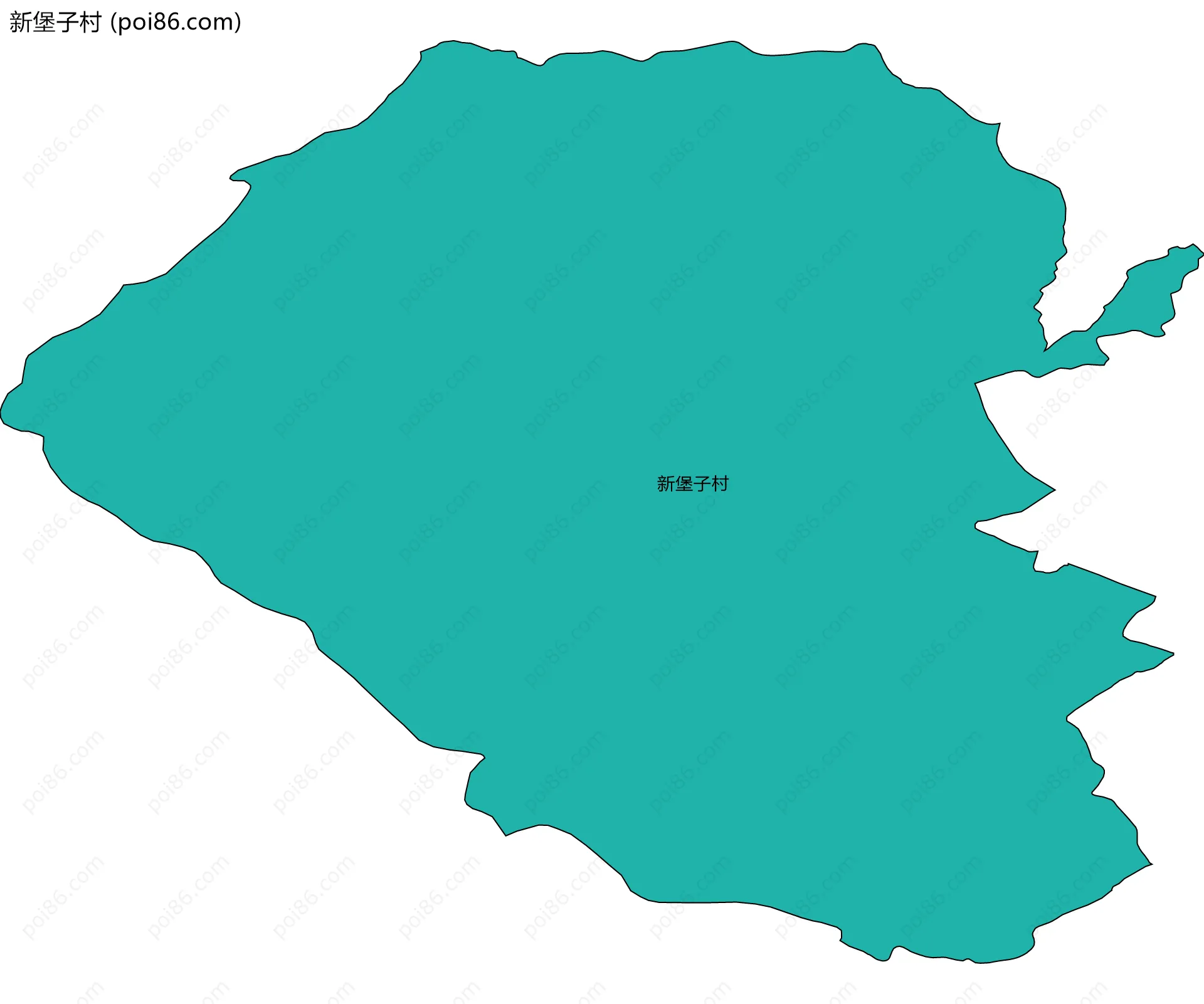 新堡子村边界地图