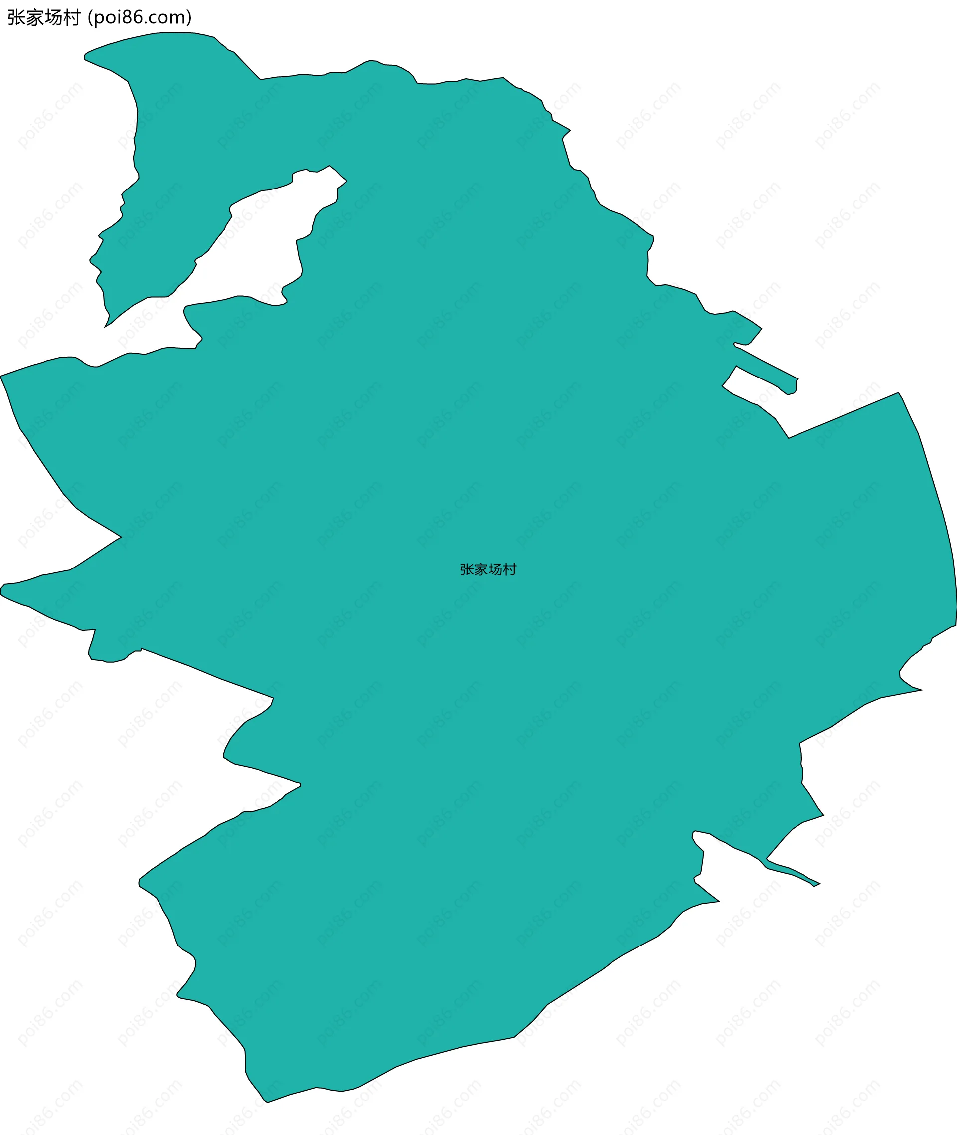 张家场村边界地图