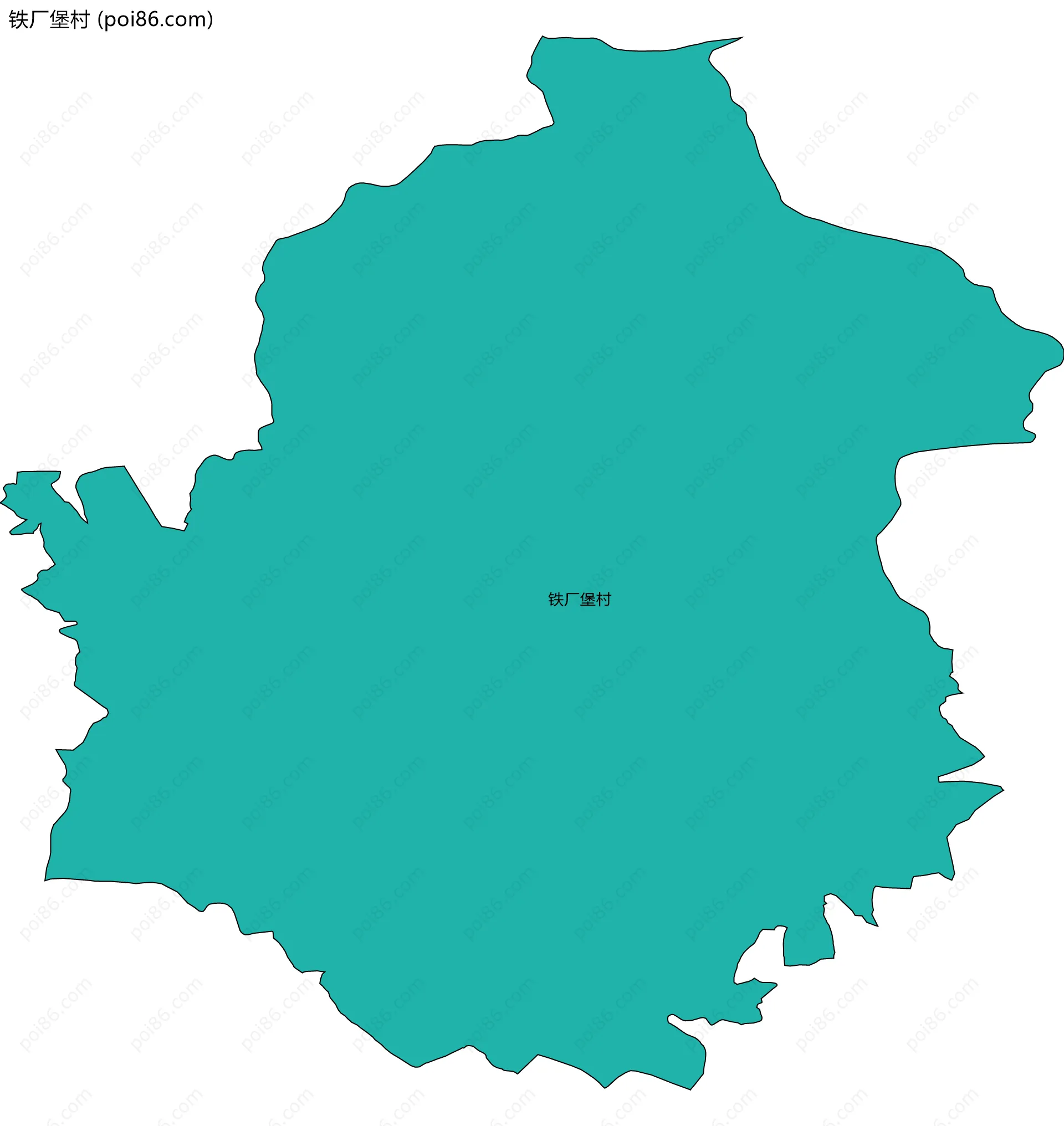 铁厂堡村边界地图