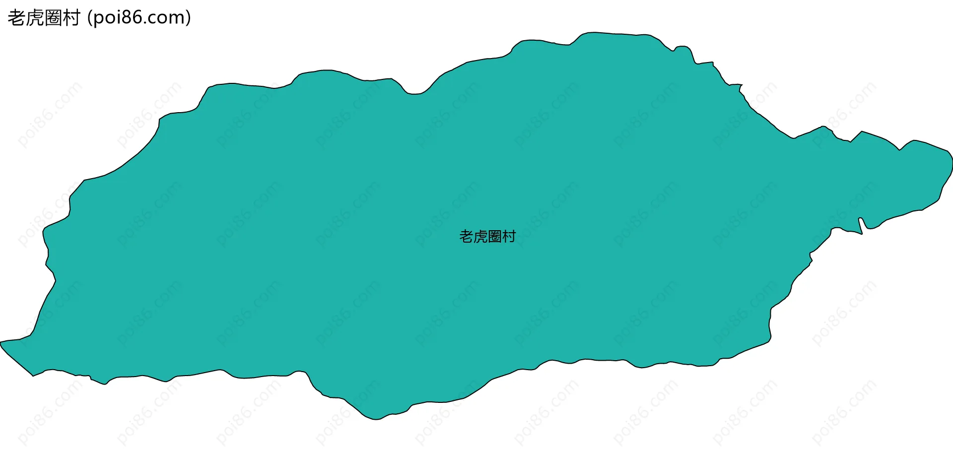 老虎圈村边界地图