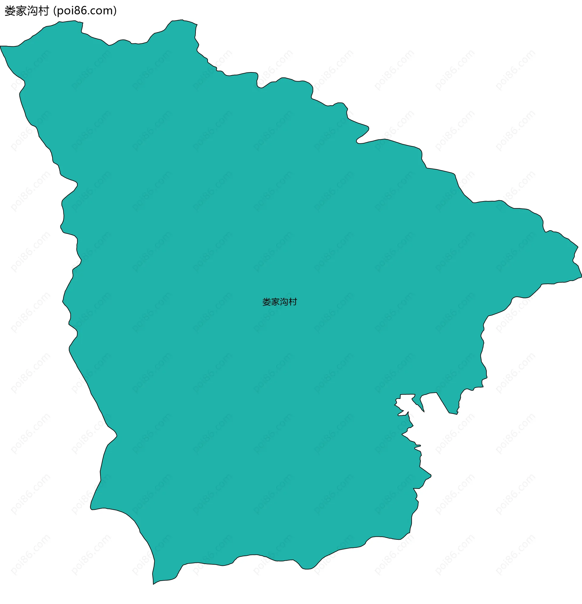 娄家沟村边界地图