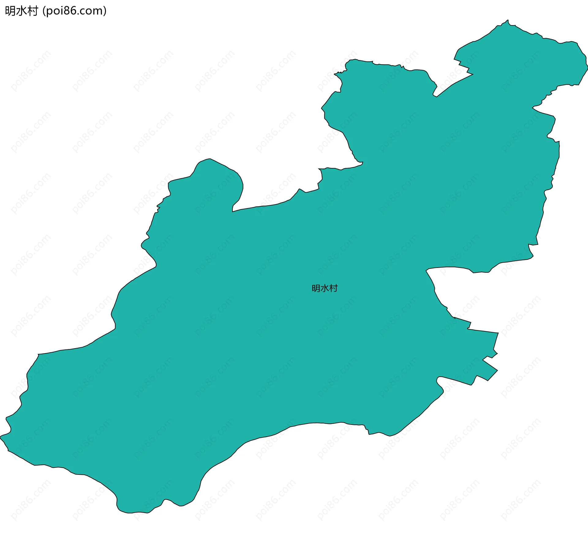 明水村边界地图