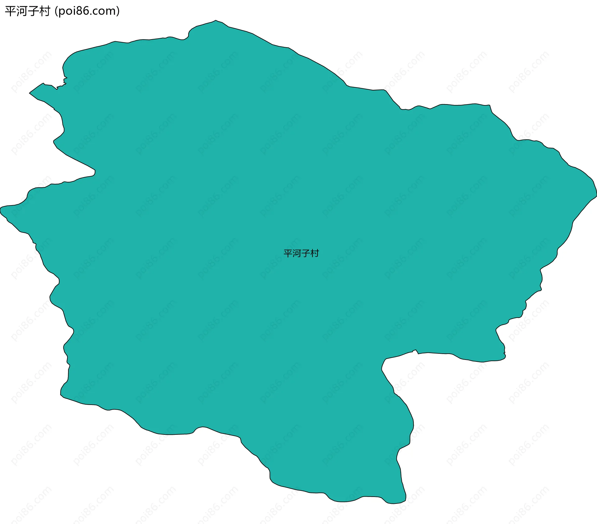 平河子村边界地图