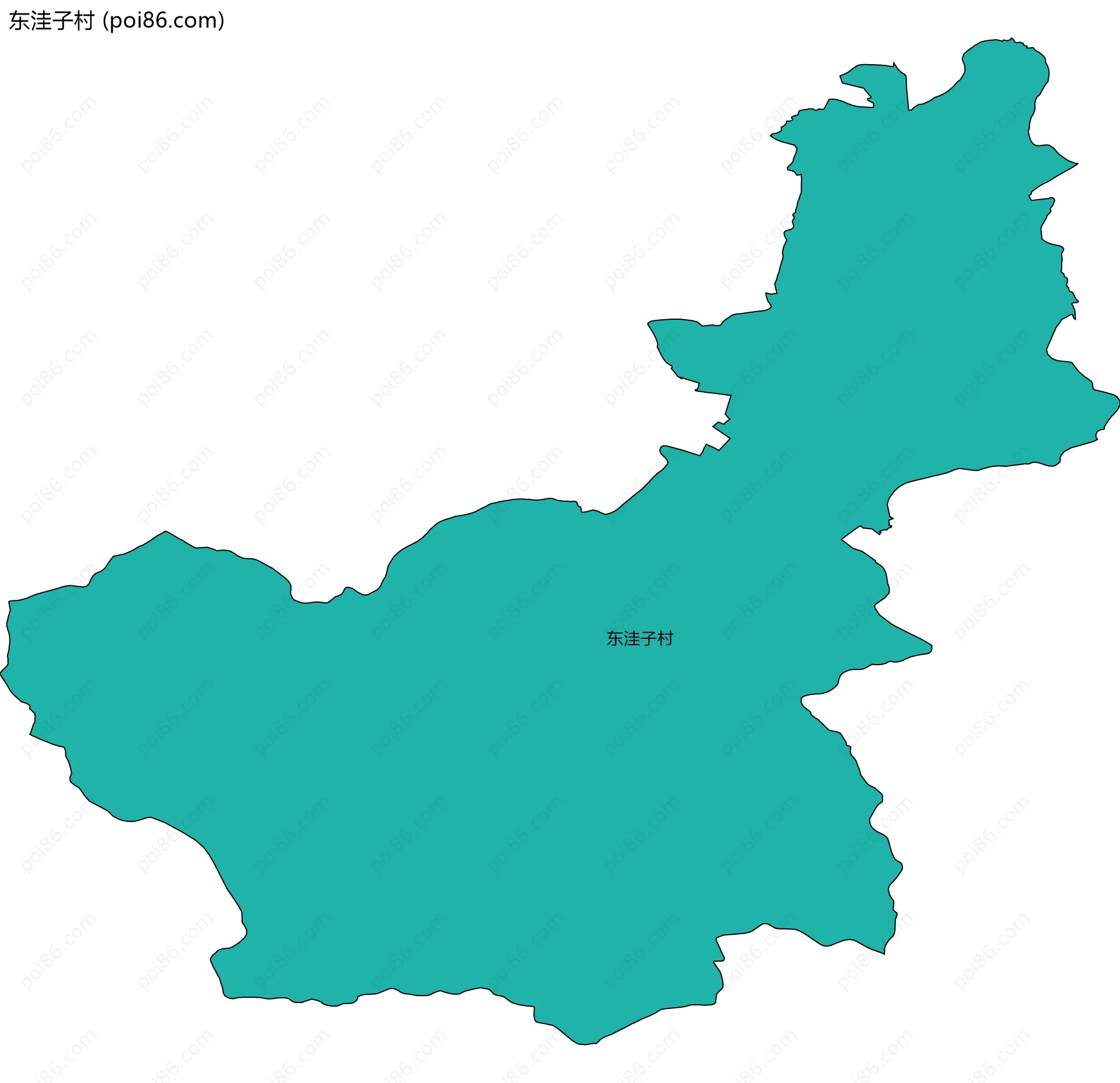 东洼子村边界地图