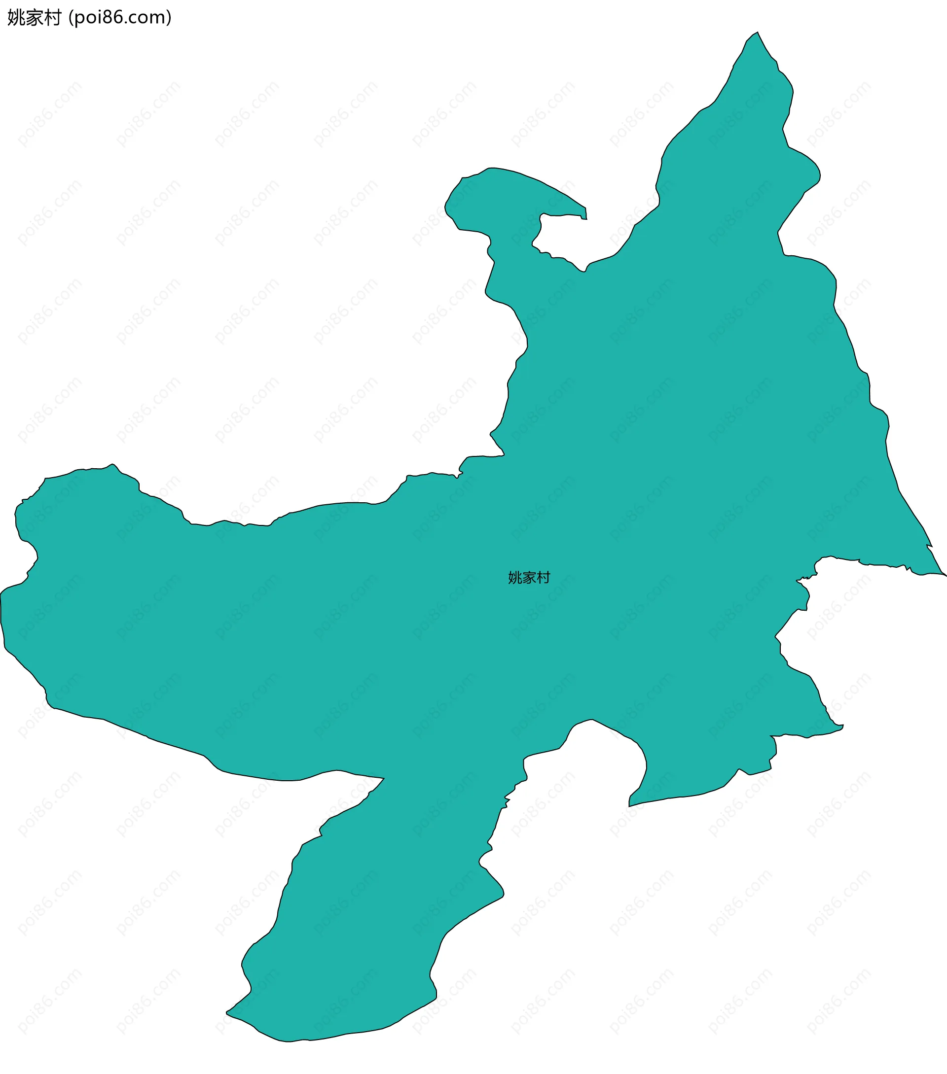 姚家村边界地图