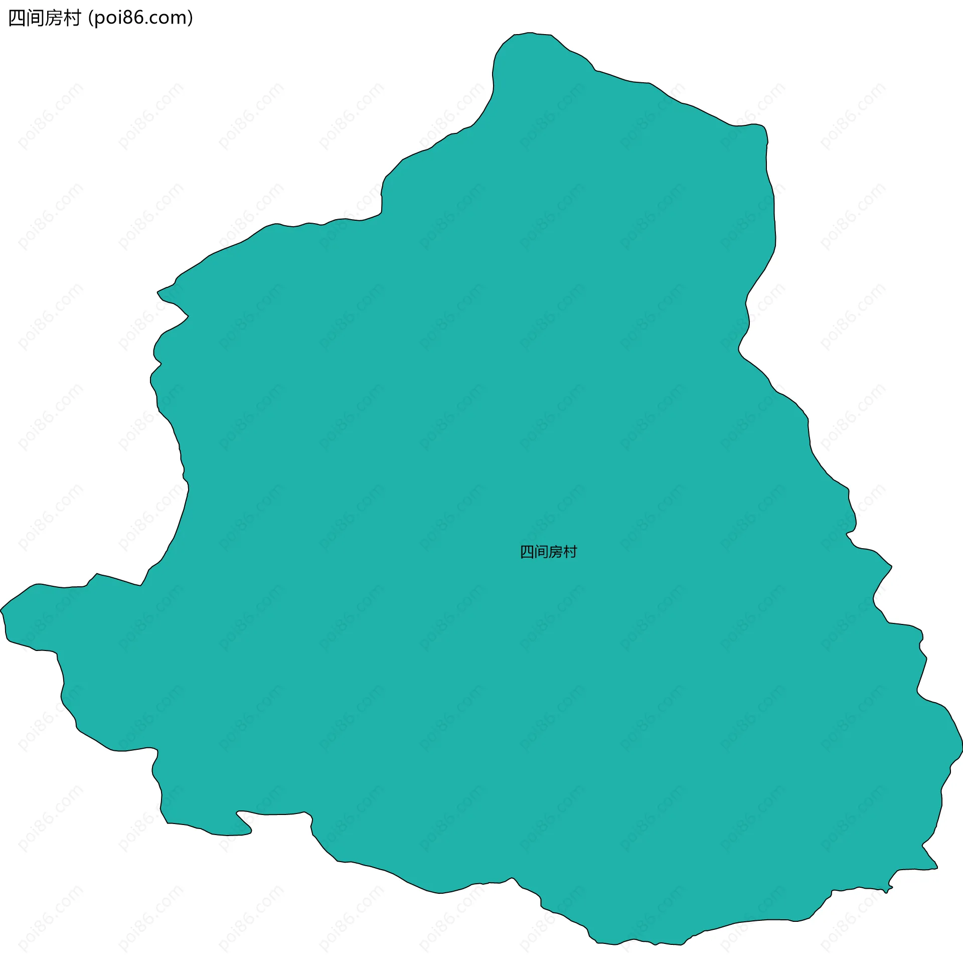 四间房村边界地图