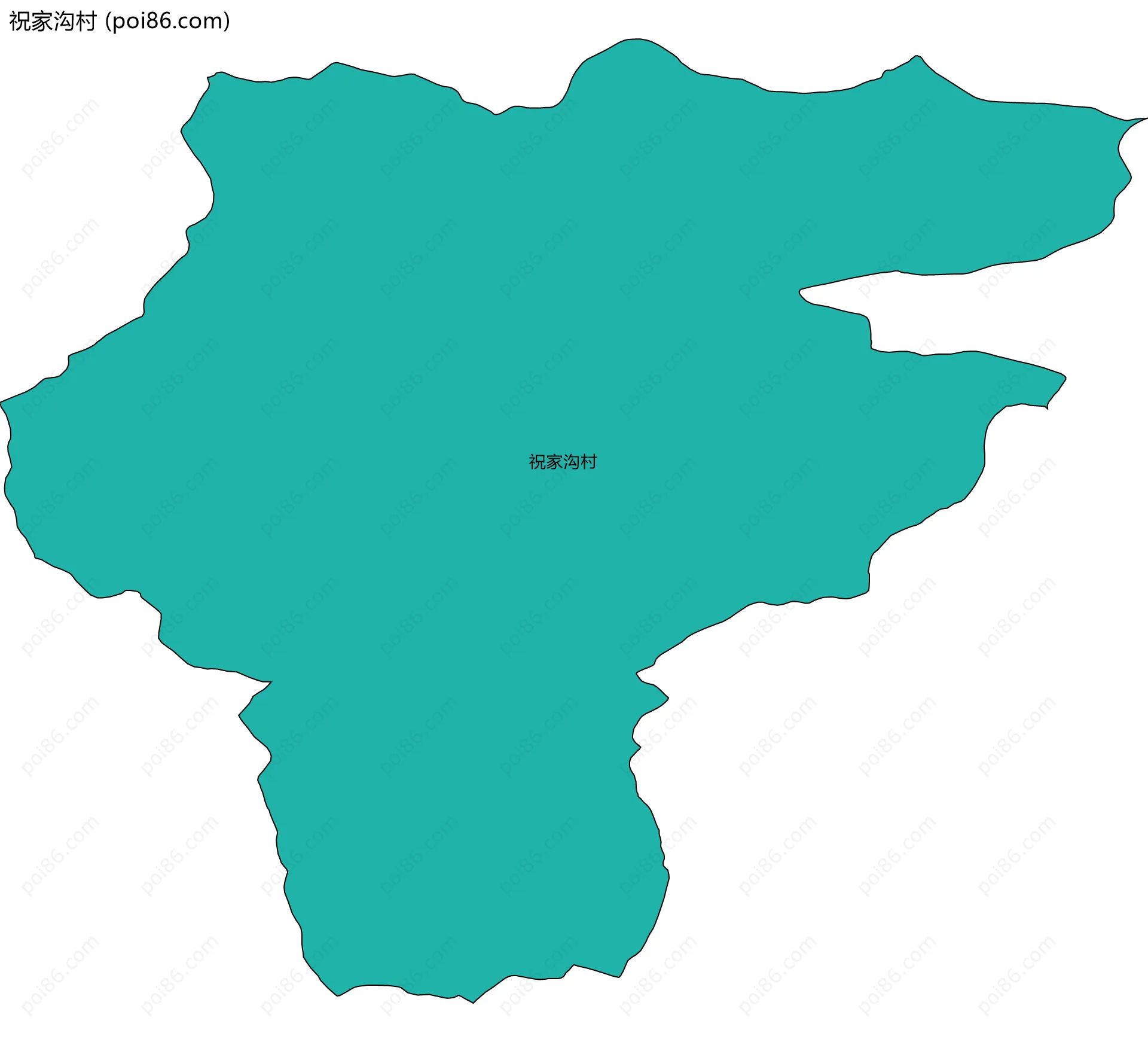 祝家沟村边界地图