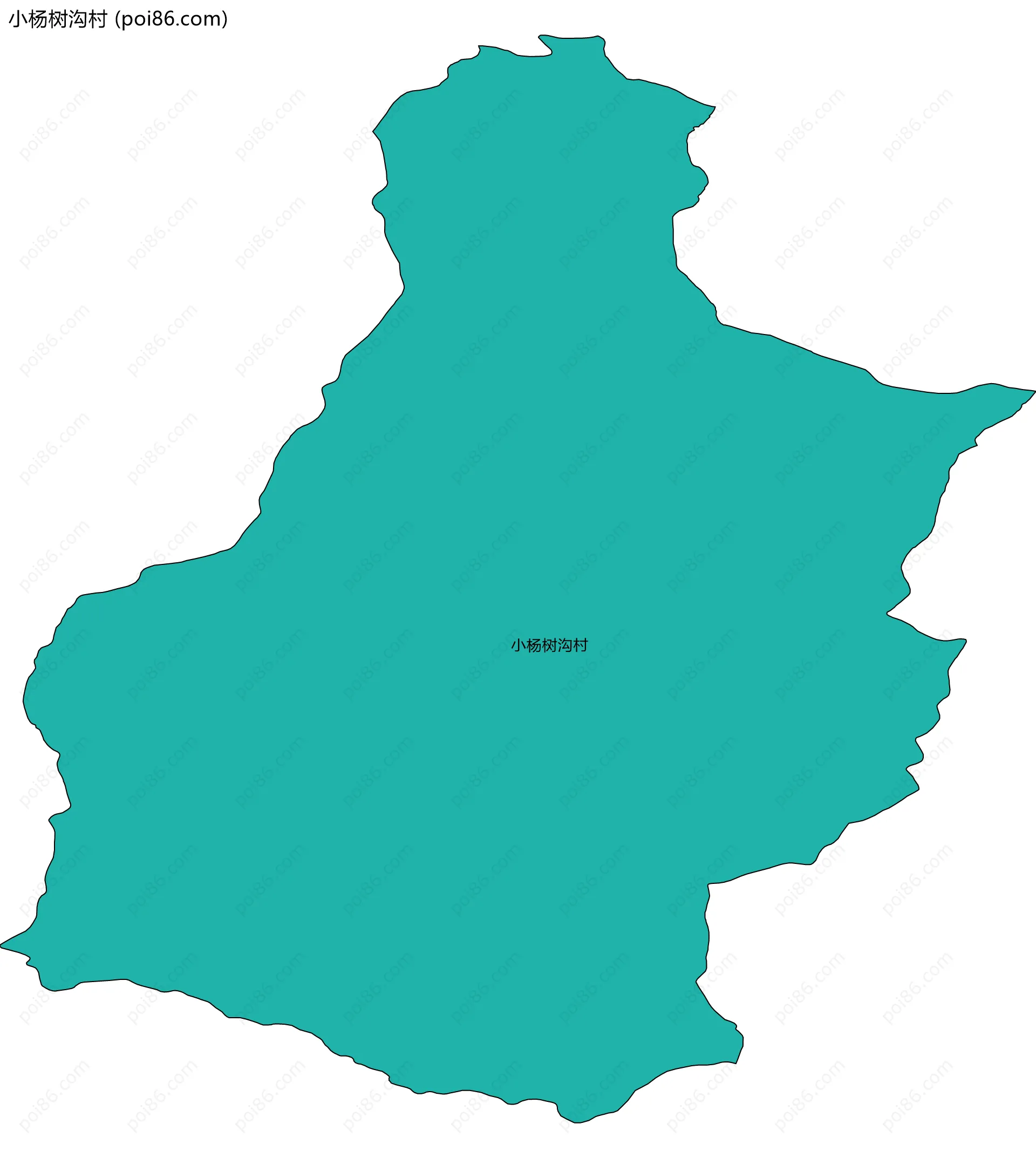 小杨树沟村边界地图