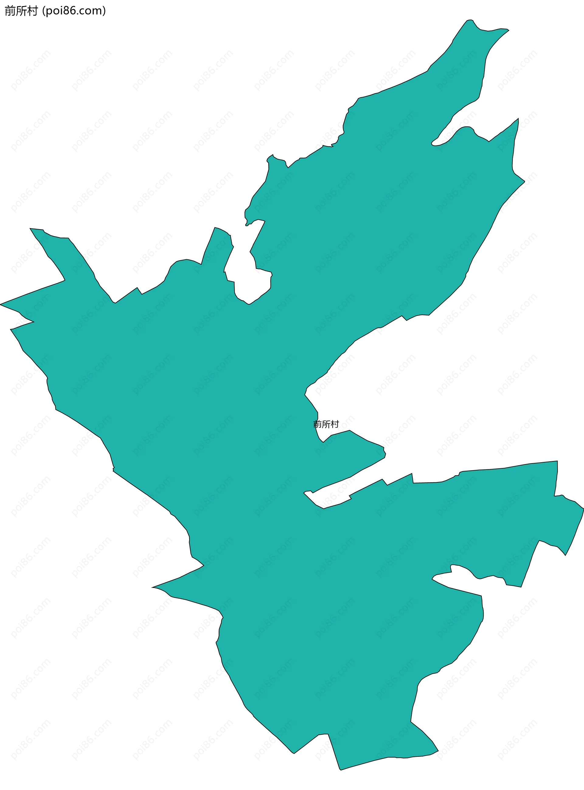 前所村边界地图