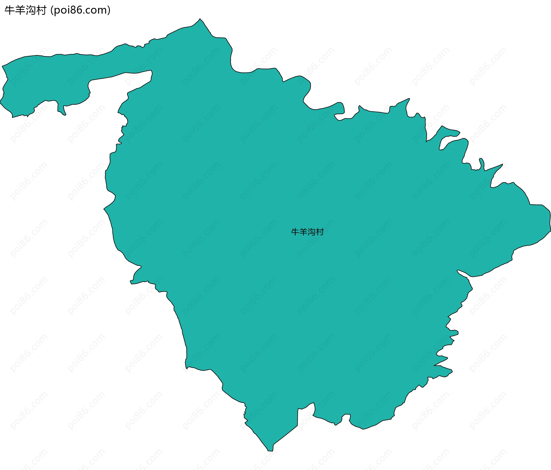 牛羊沟村边界地图