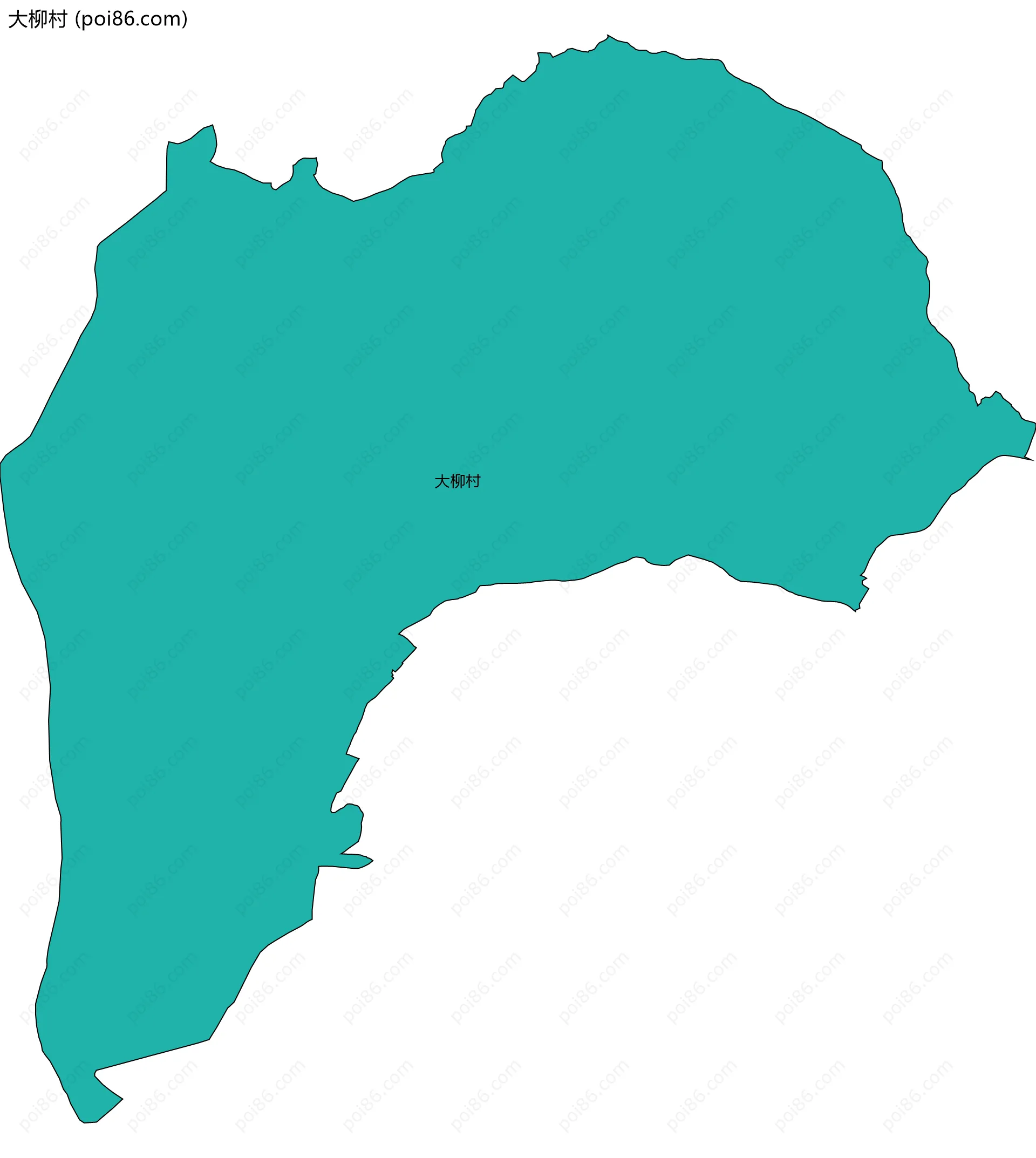 大柳村边界地图