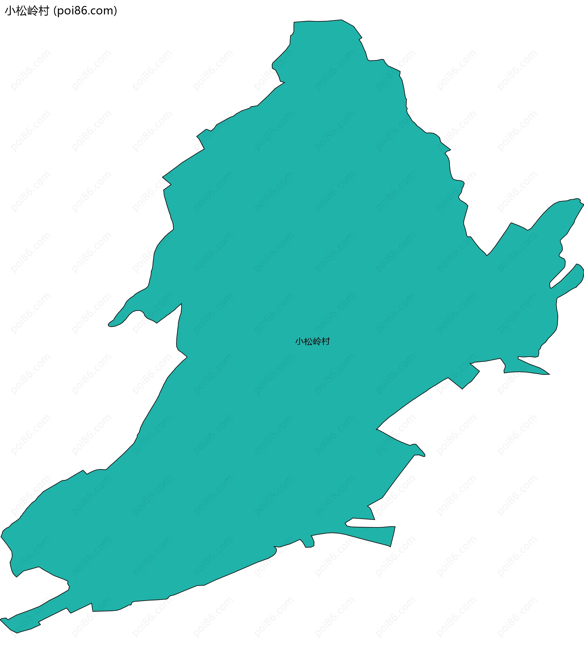 小松岭村边界地图