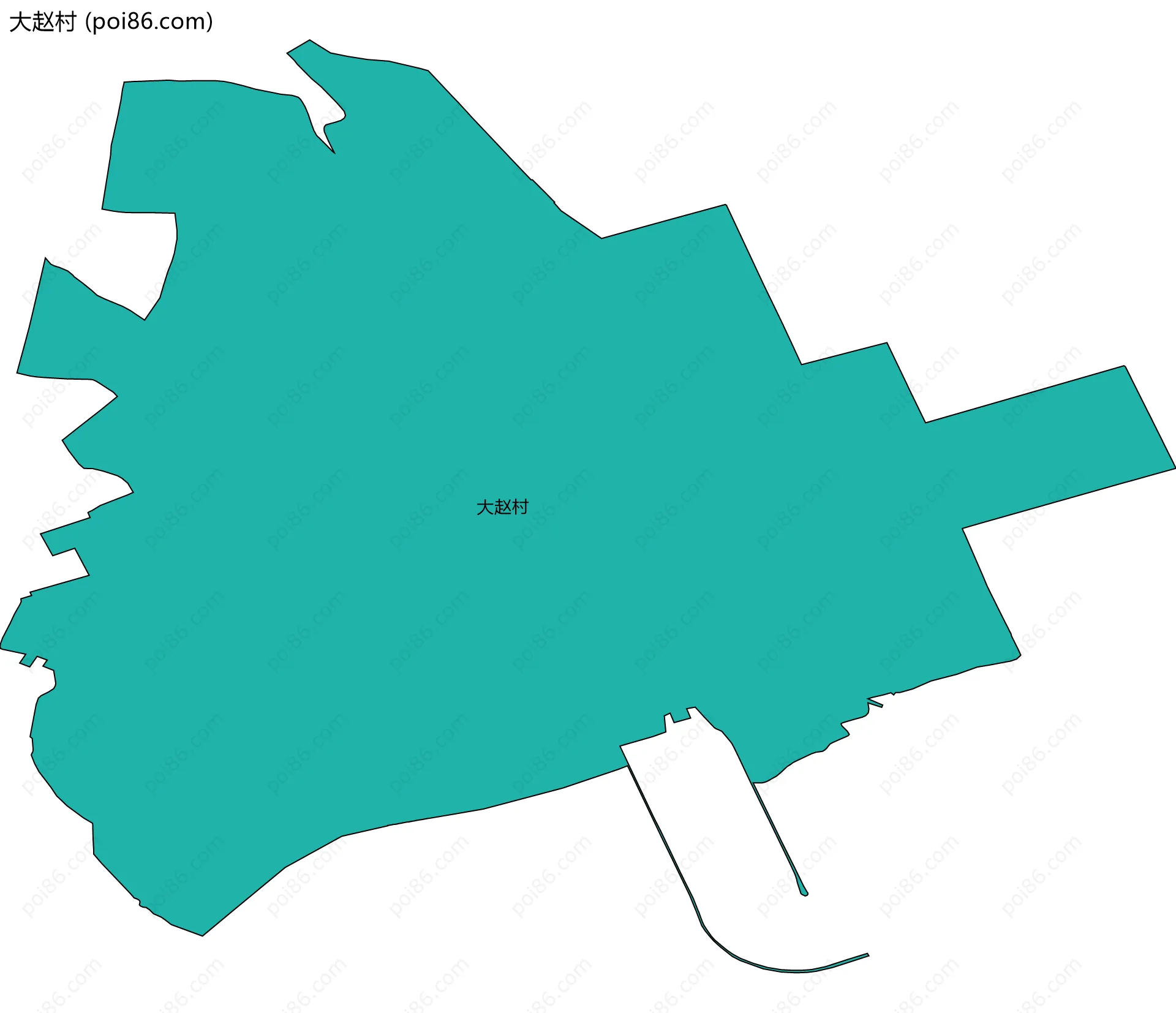 大赵村边界地图
