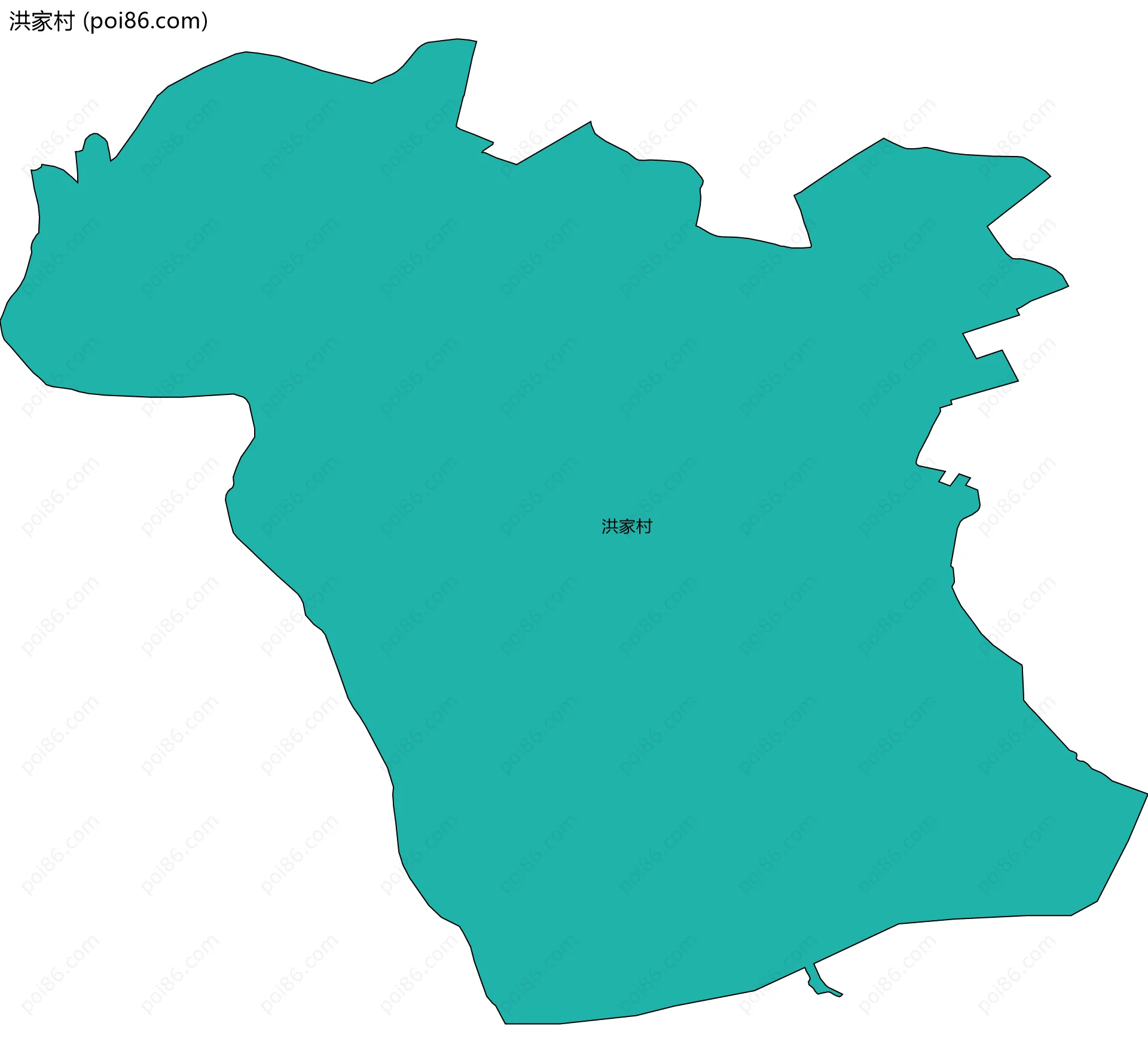 洪家村边界地图