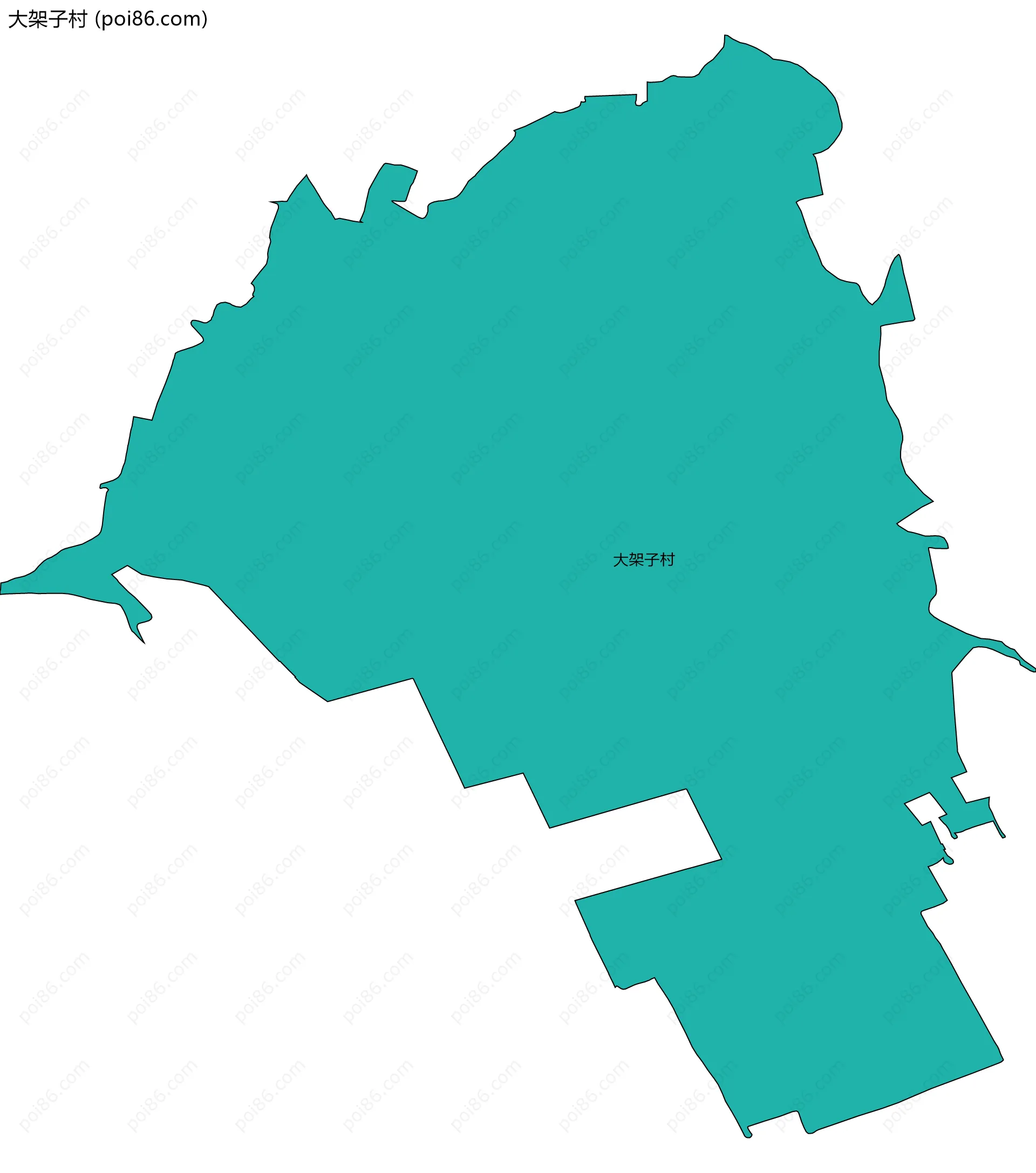 大架子村边界地图