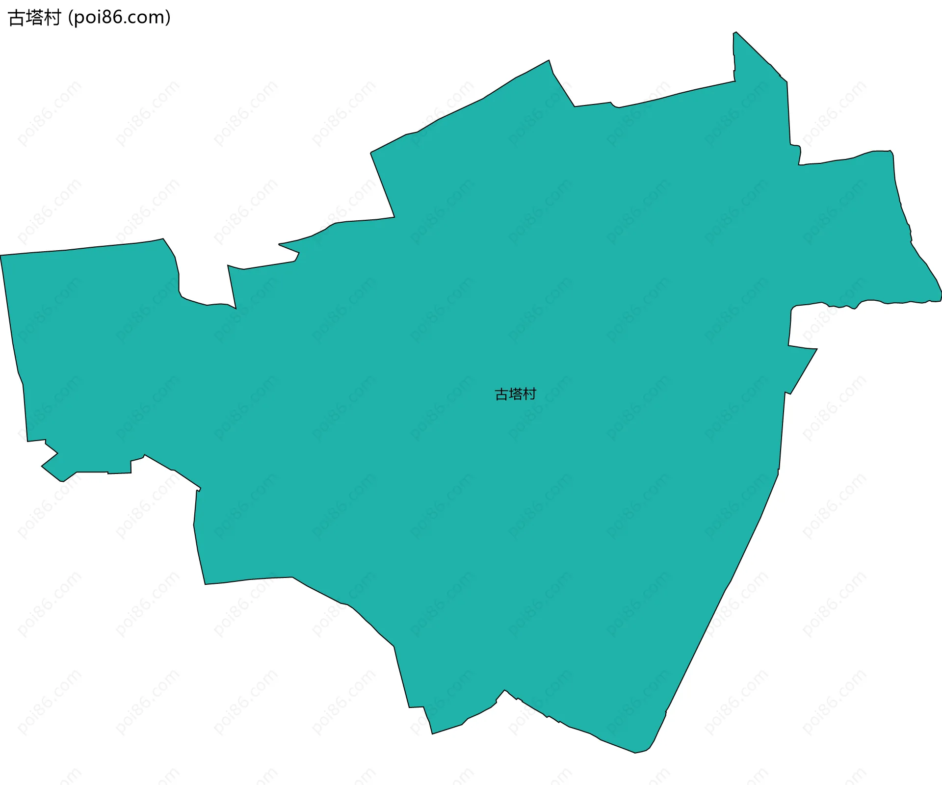 古塔村边界地图