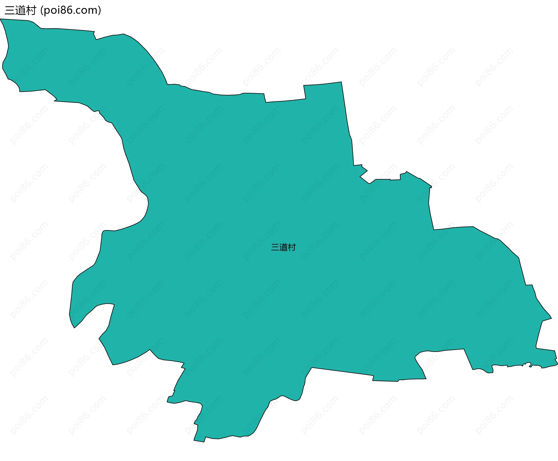 三道村边界地图