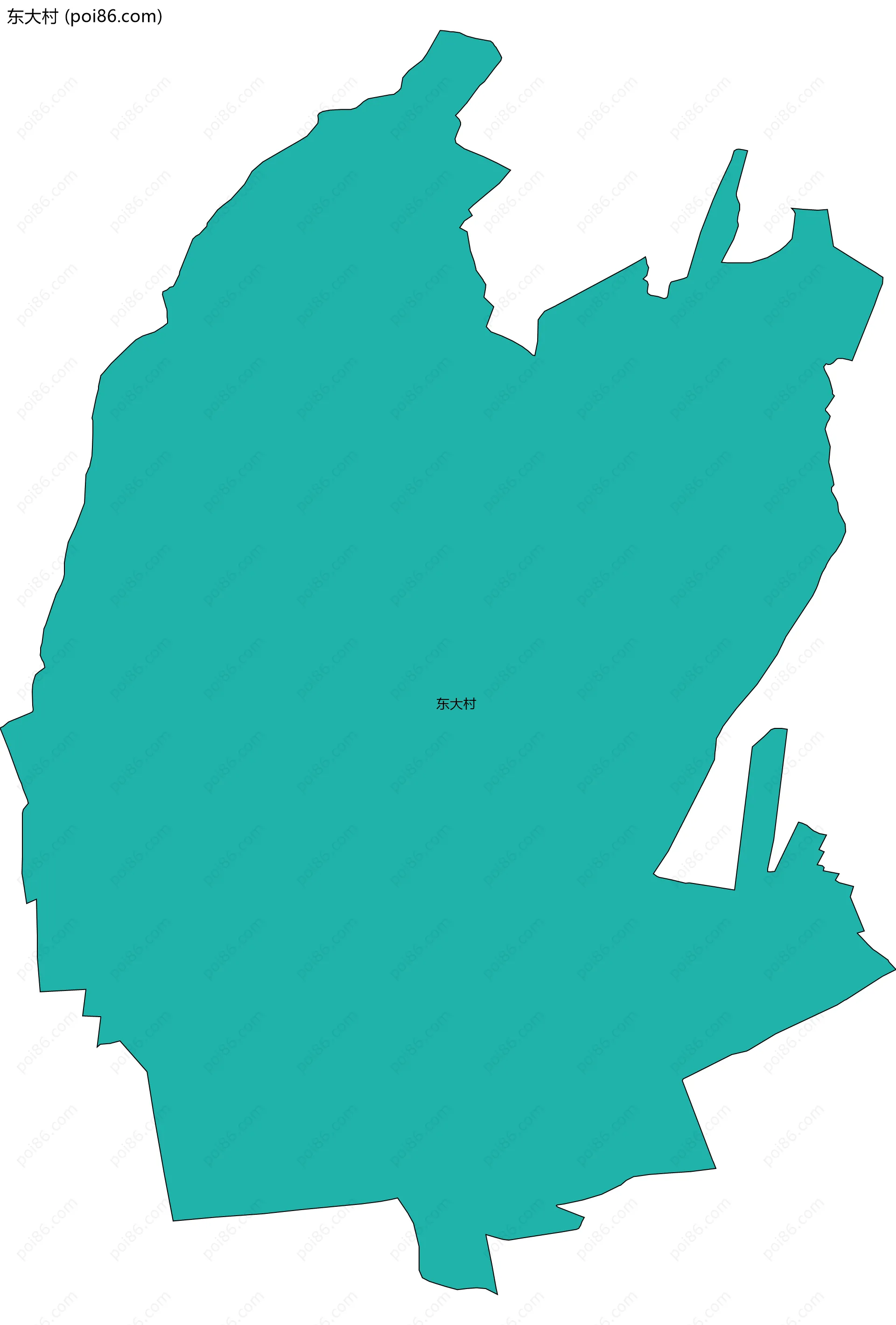 东大村边界地图