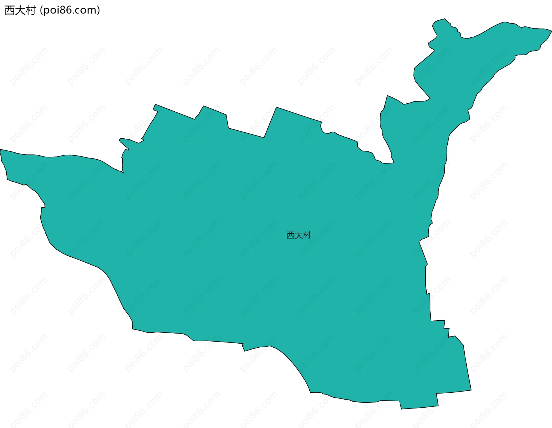 西大村边界地图
