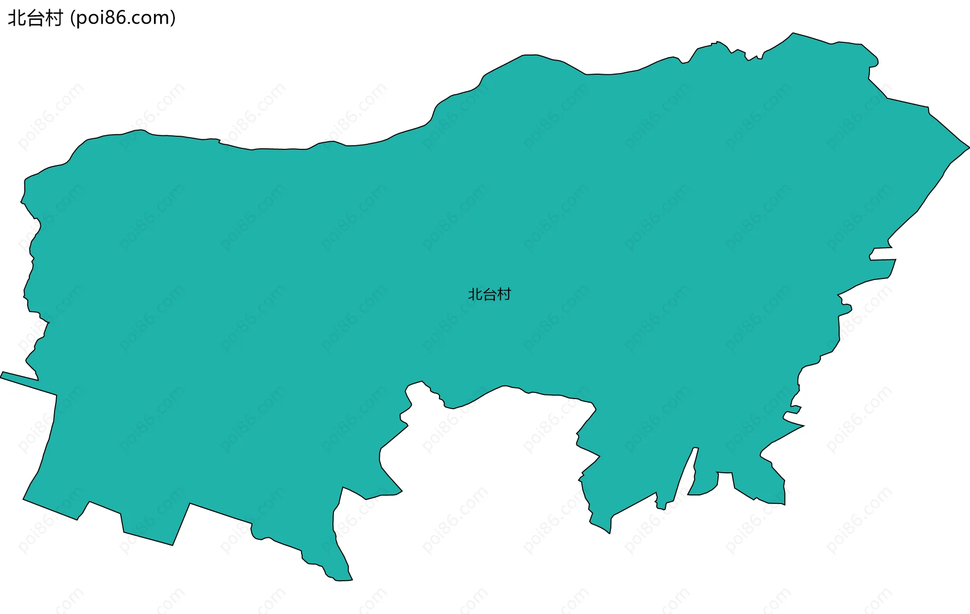 北台村边界地图