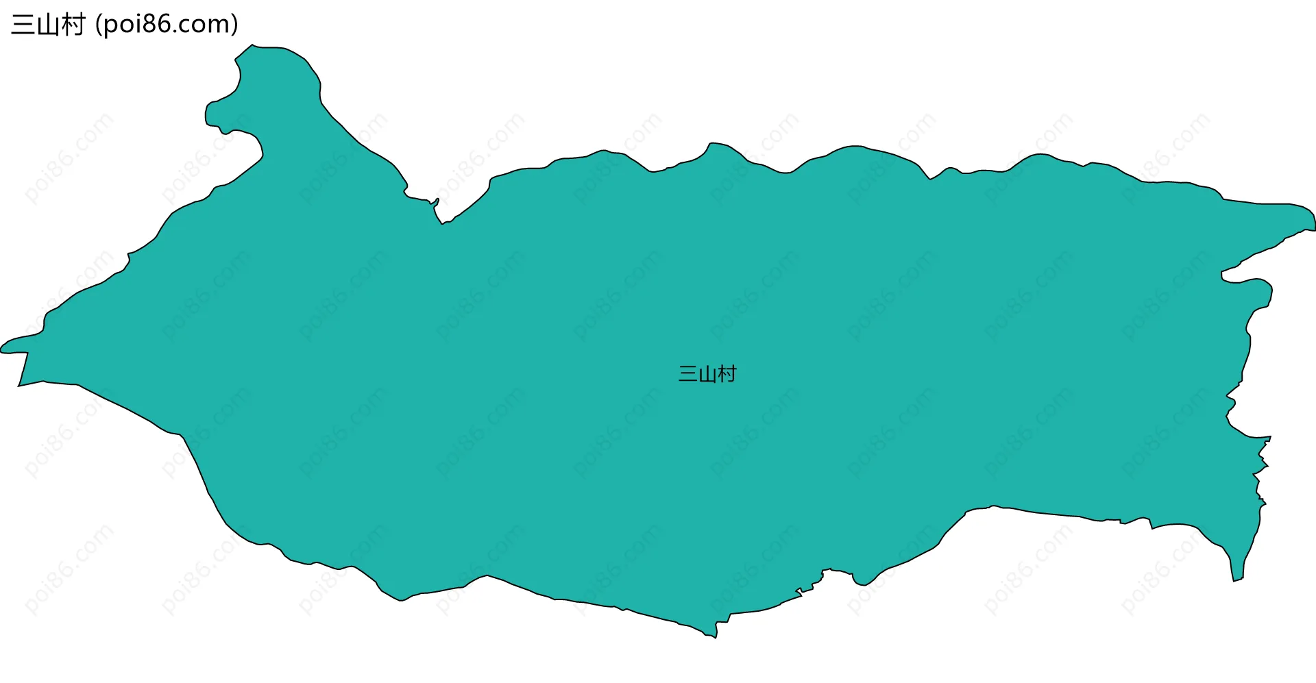 三山村边界地图