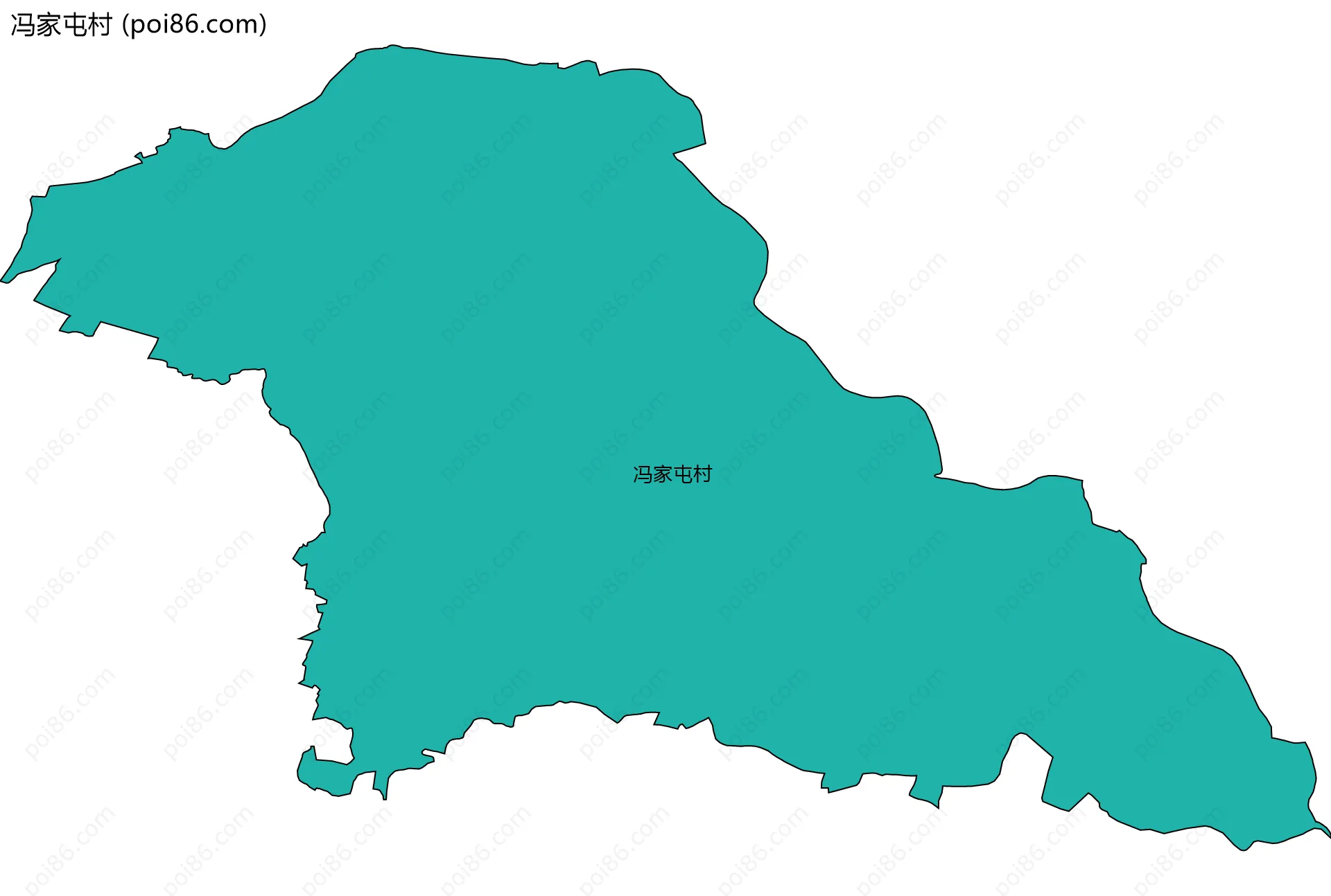 冯家屯村边界地图