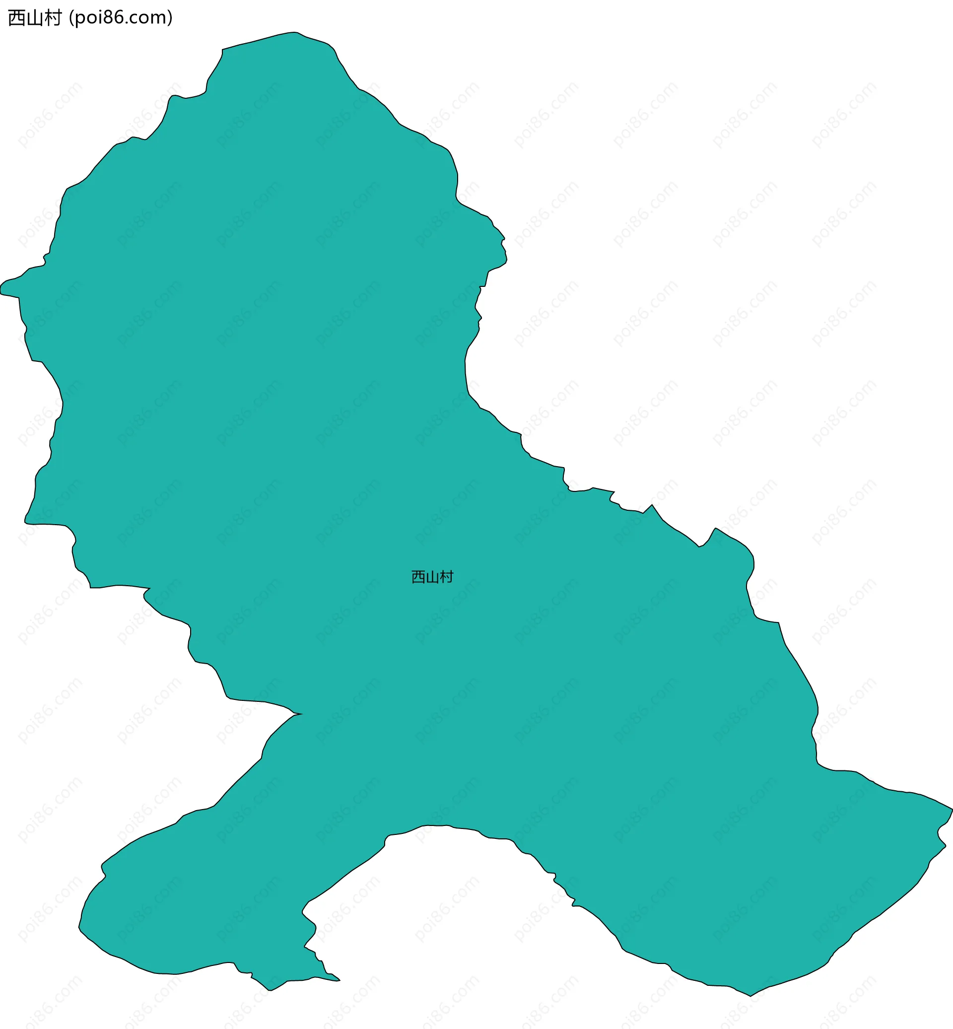 西山村边界地图