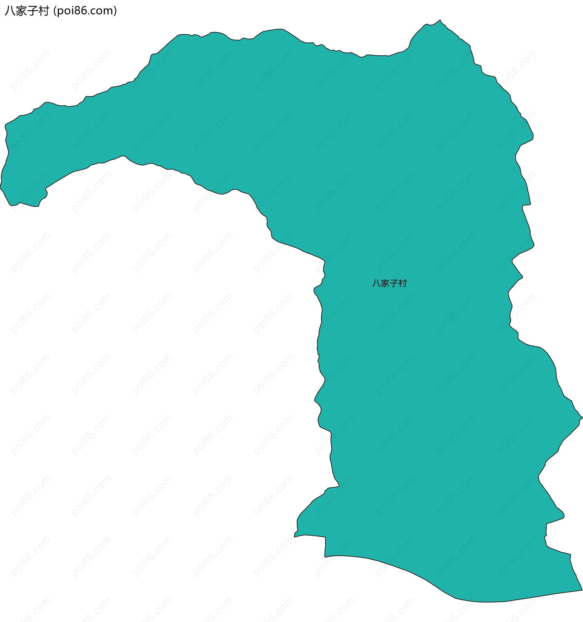 八家子村边界地图