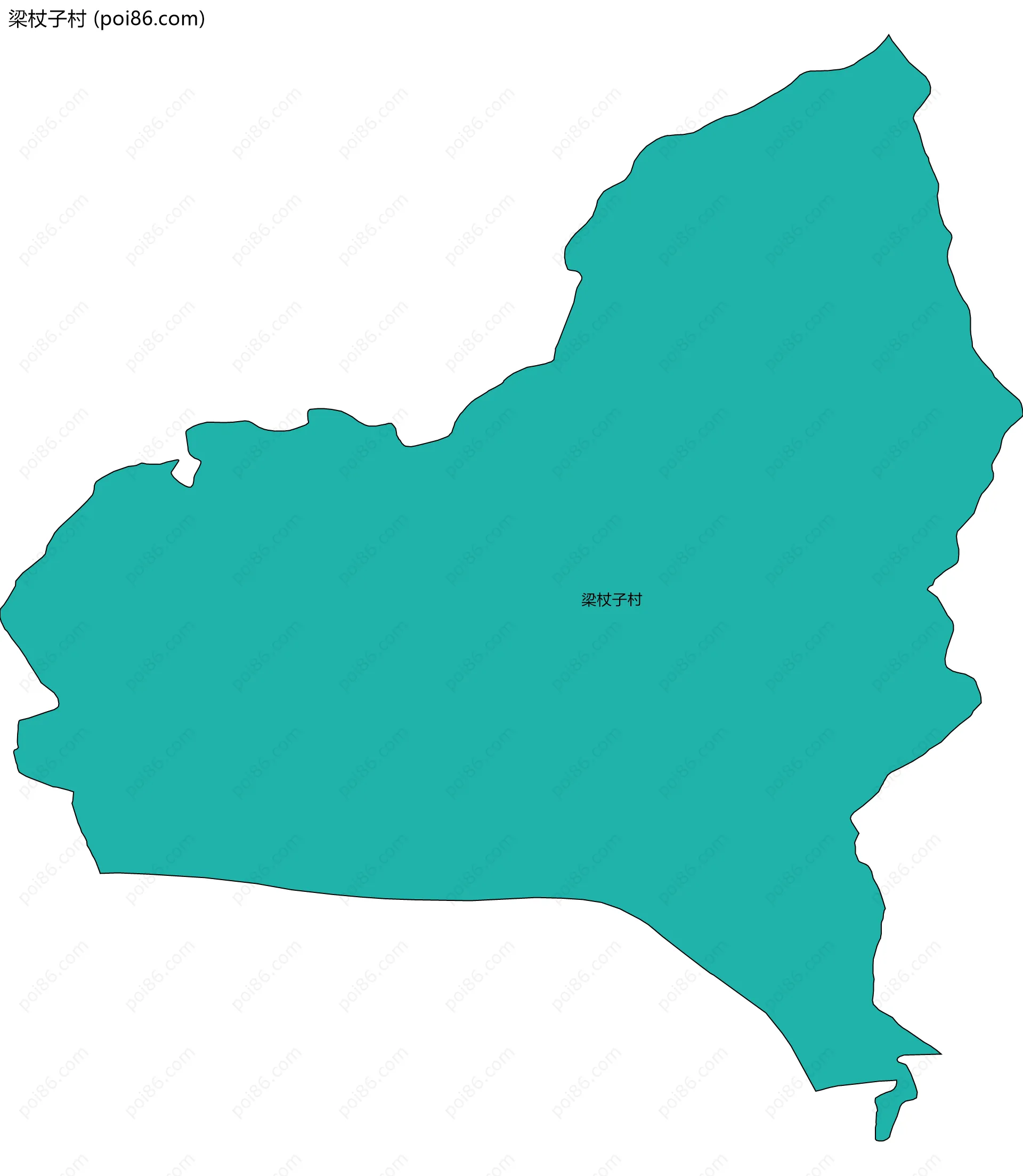 梁杖子村边界地图