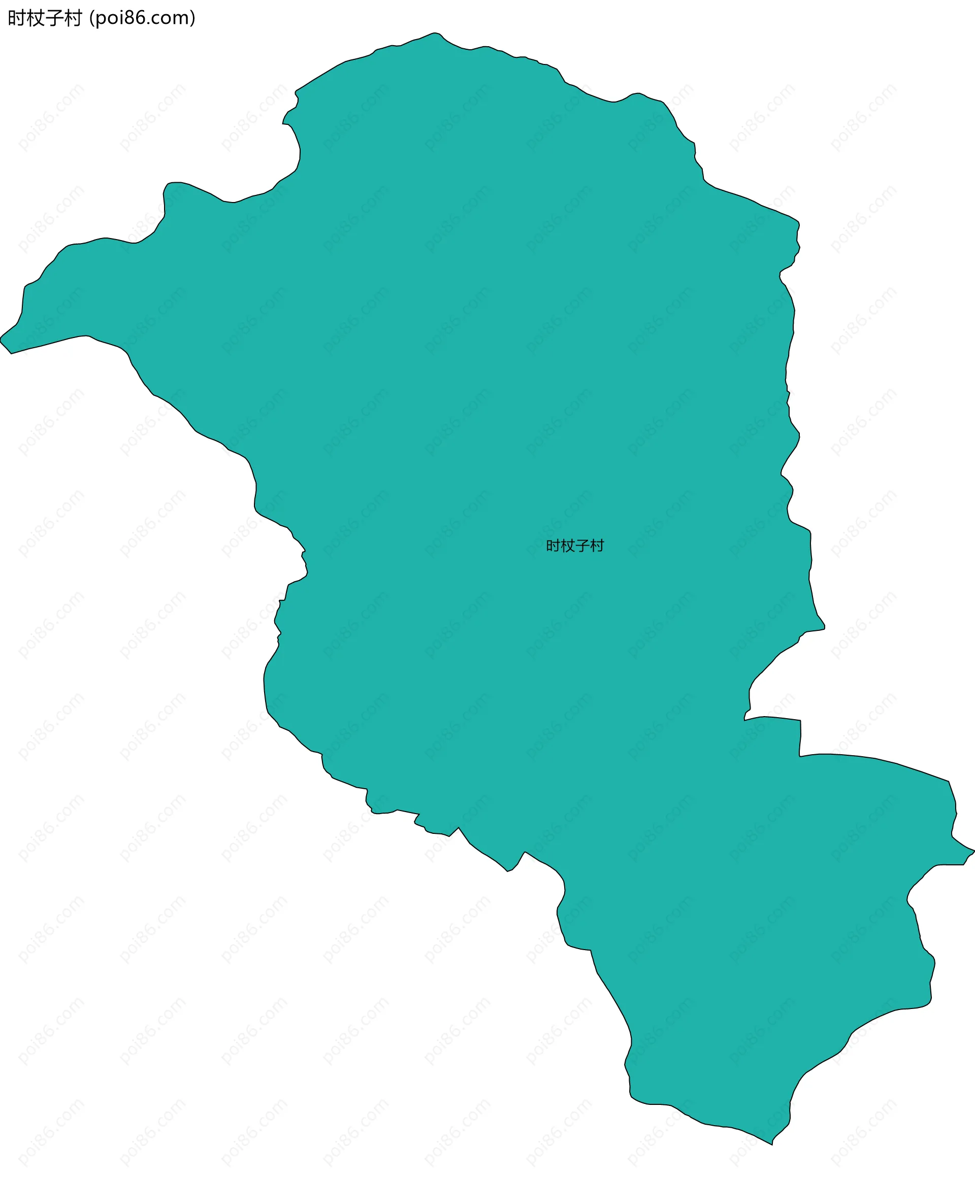 时杖子村边界地图