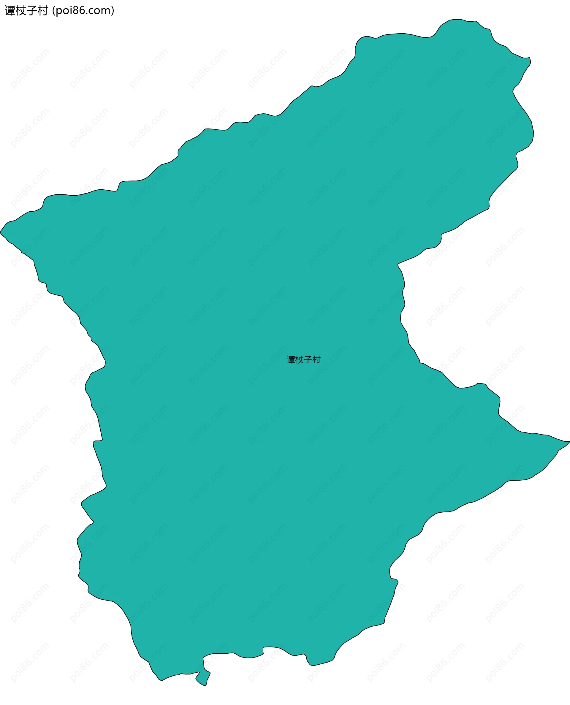 谭杖子村边界地图