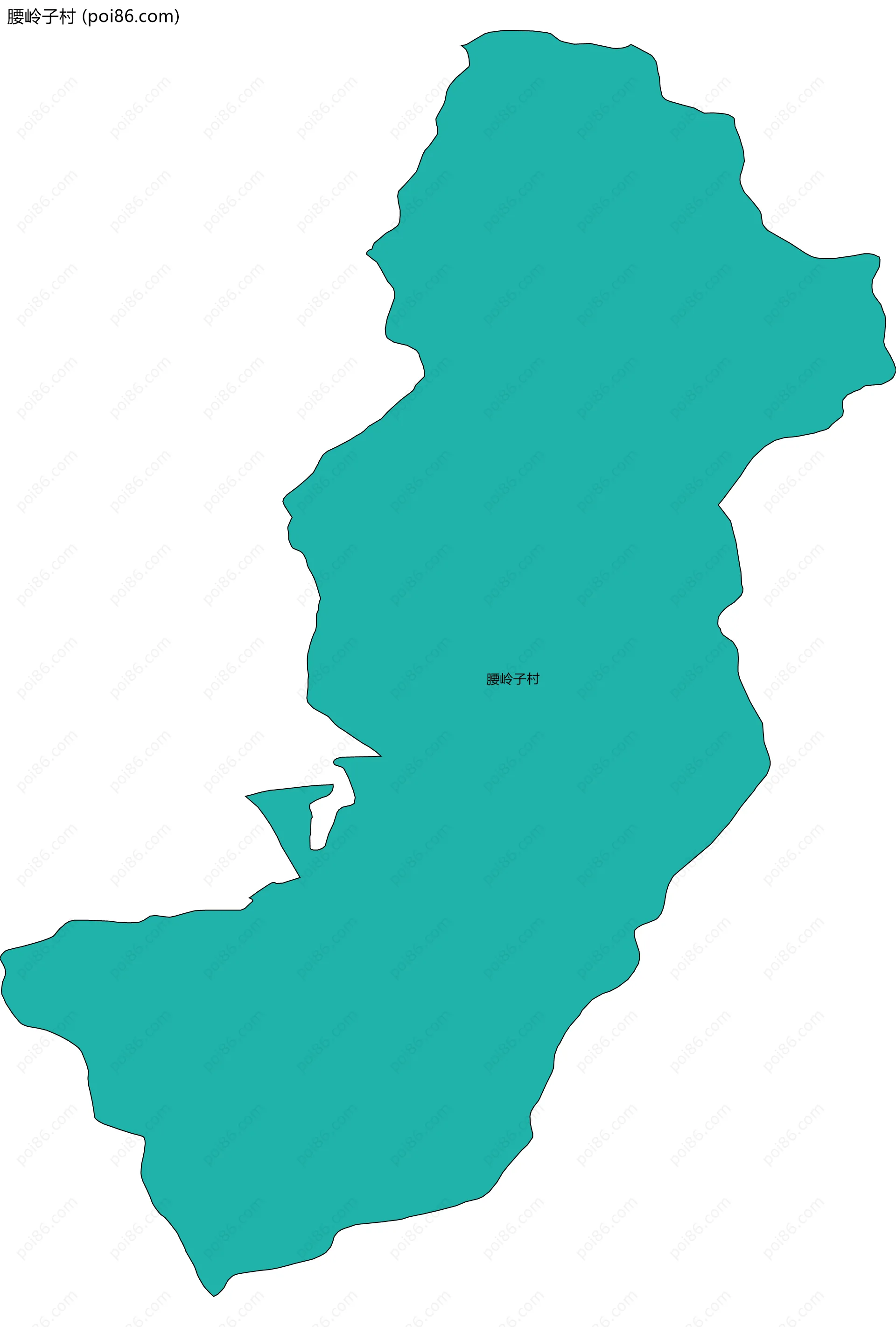 腰岭子村边界地图