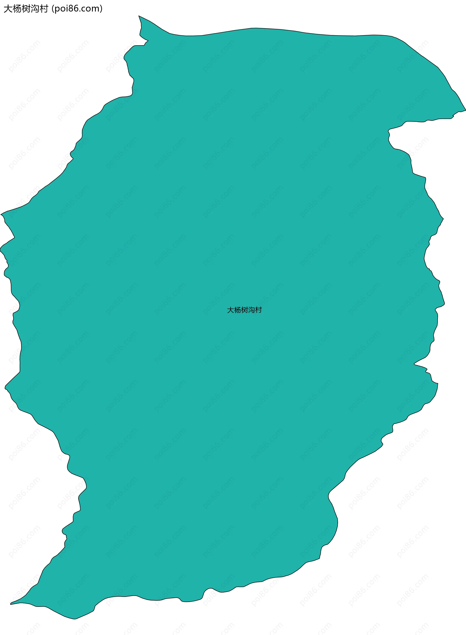 大杨树沟村边界地图