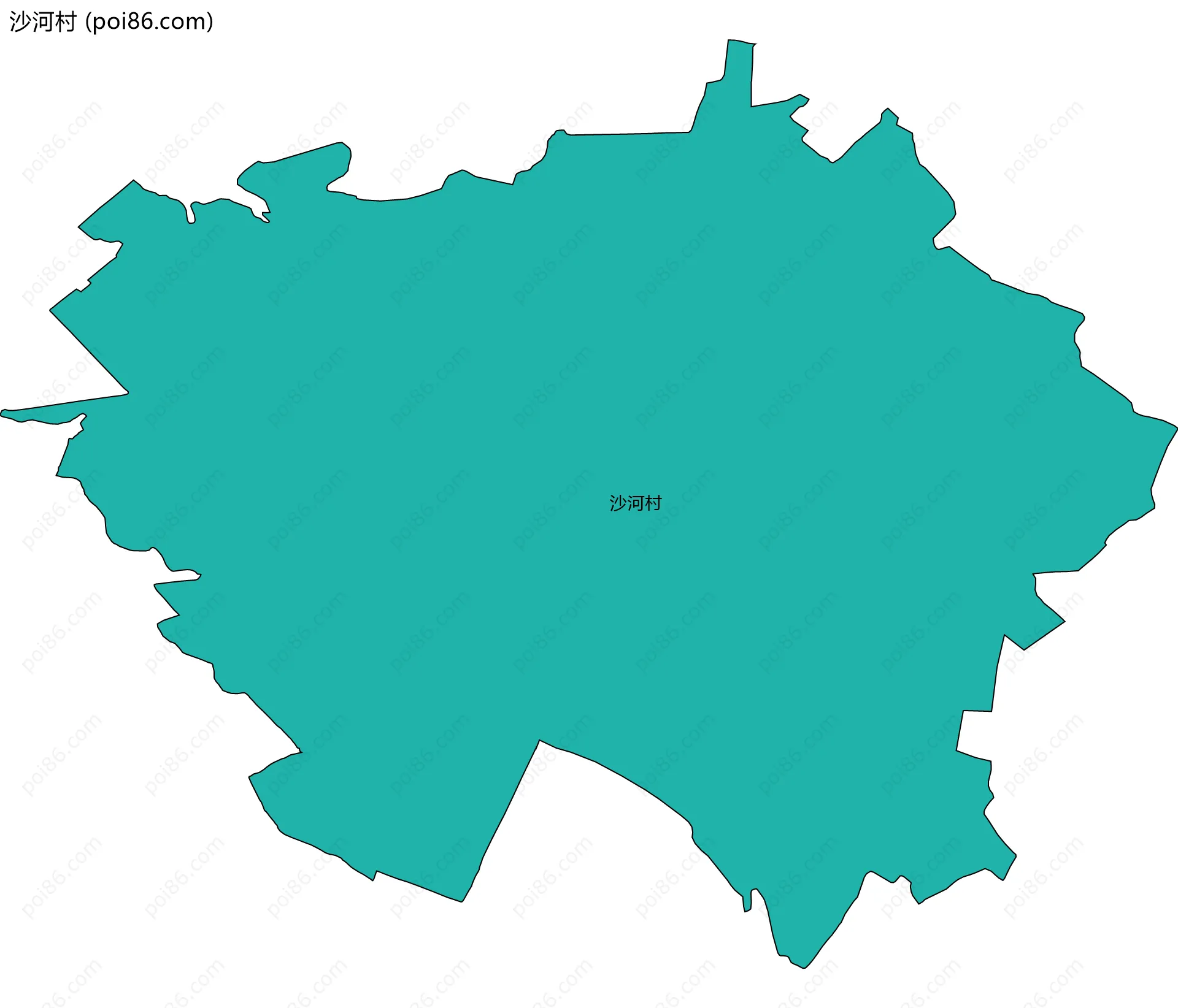 沙河村边界地图