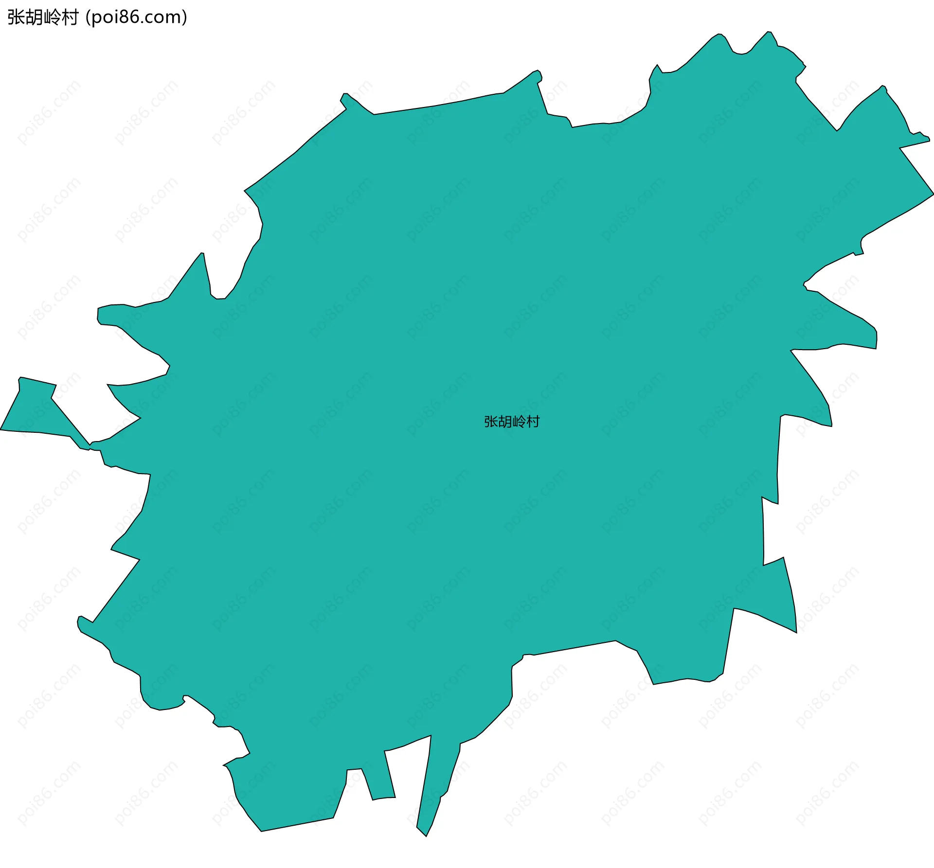 张胡岭村边界地图