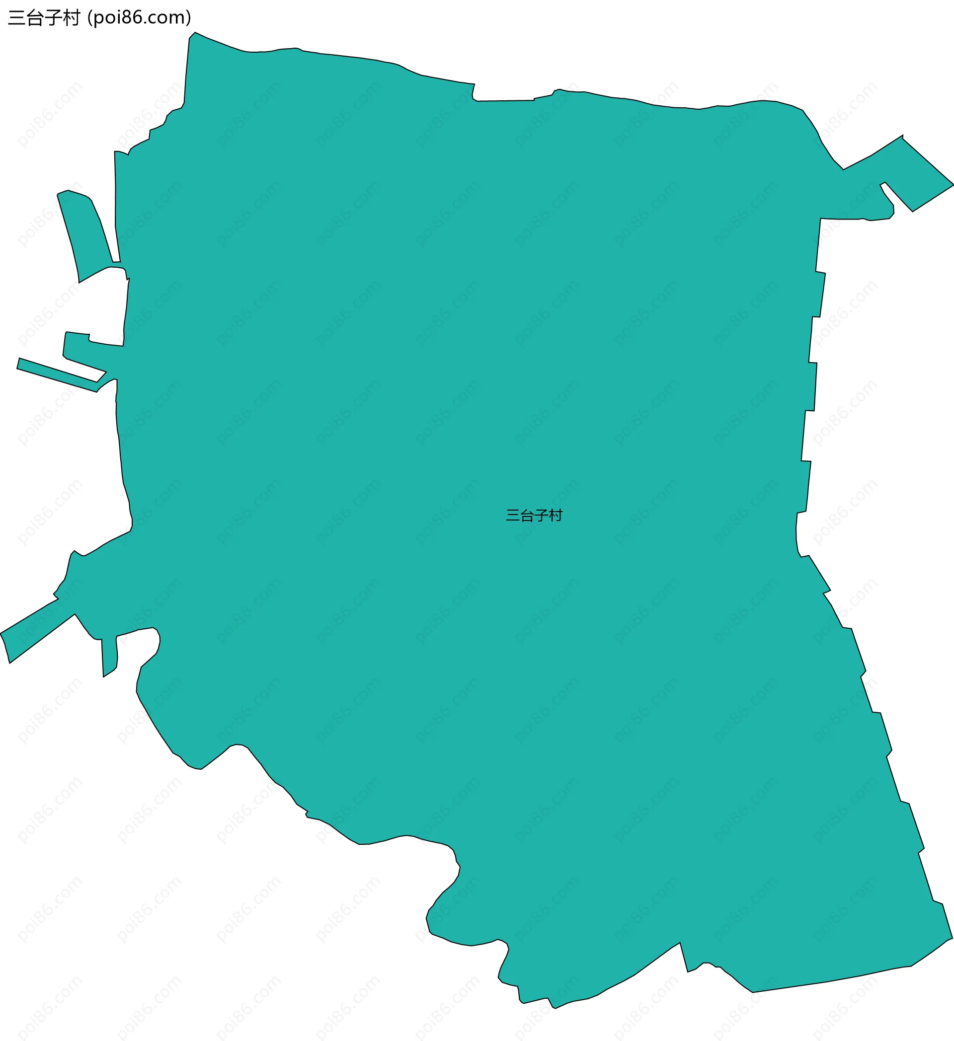 三台子村边界地图