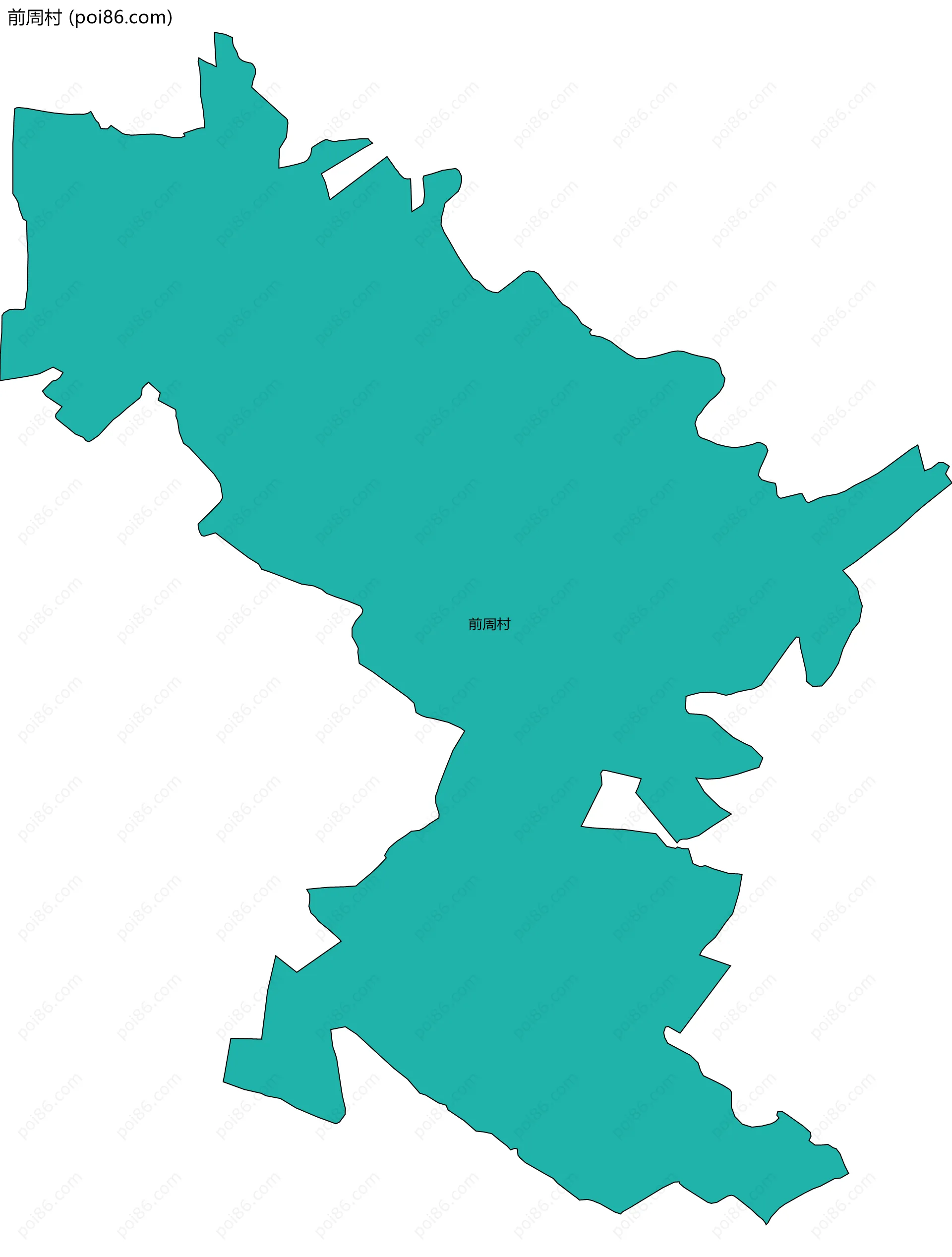 前周村边界地图