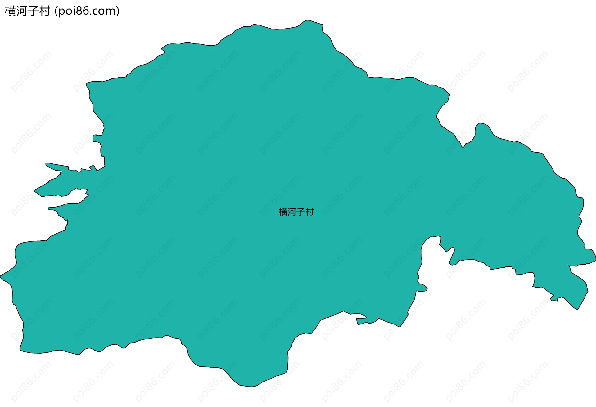 横河子村边界地图