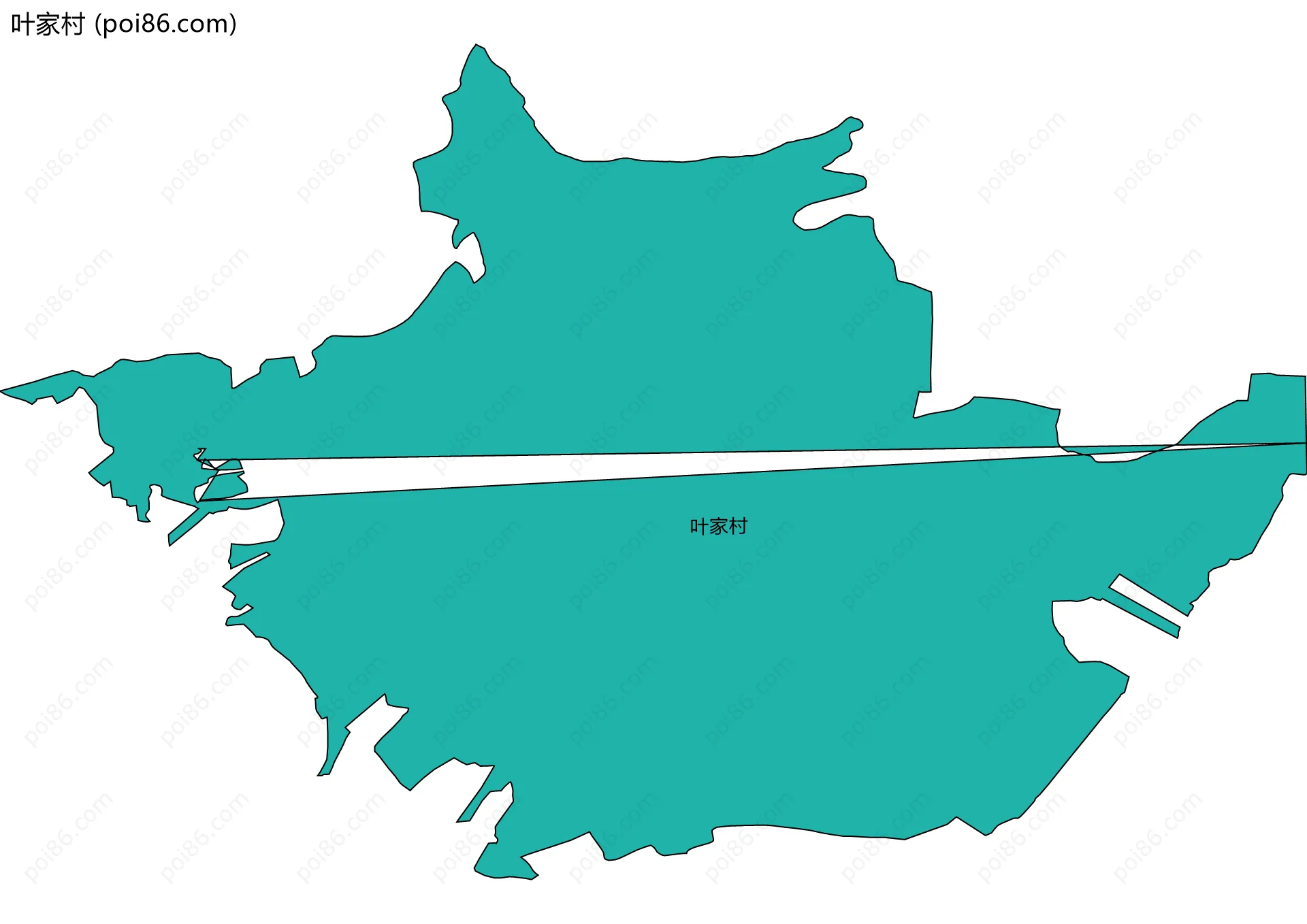 叶家村边界地图