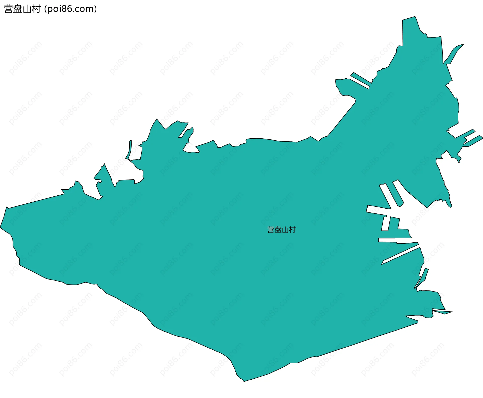 营盘山村边界地图