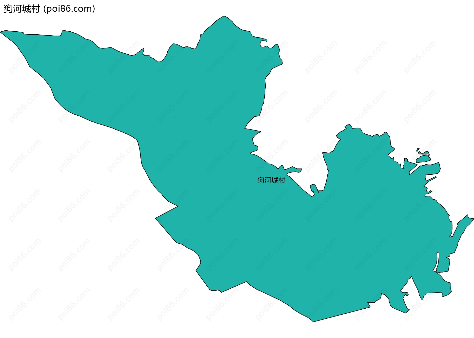 狗河城村边界地图