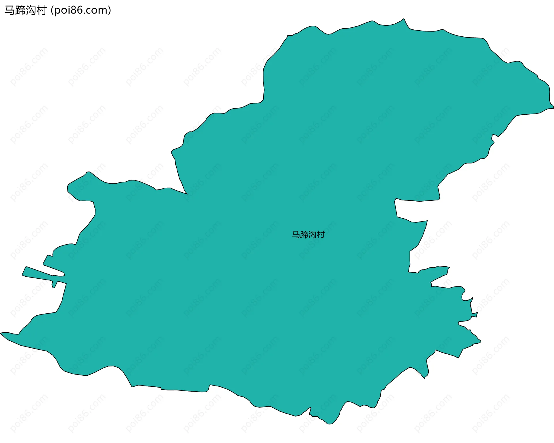 马蹄沟村边界地图