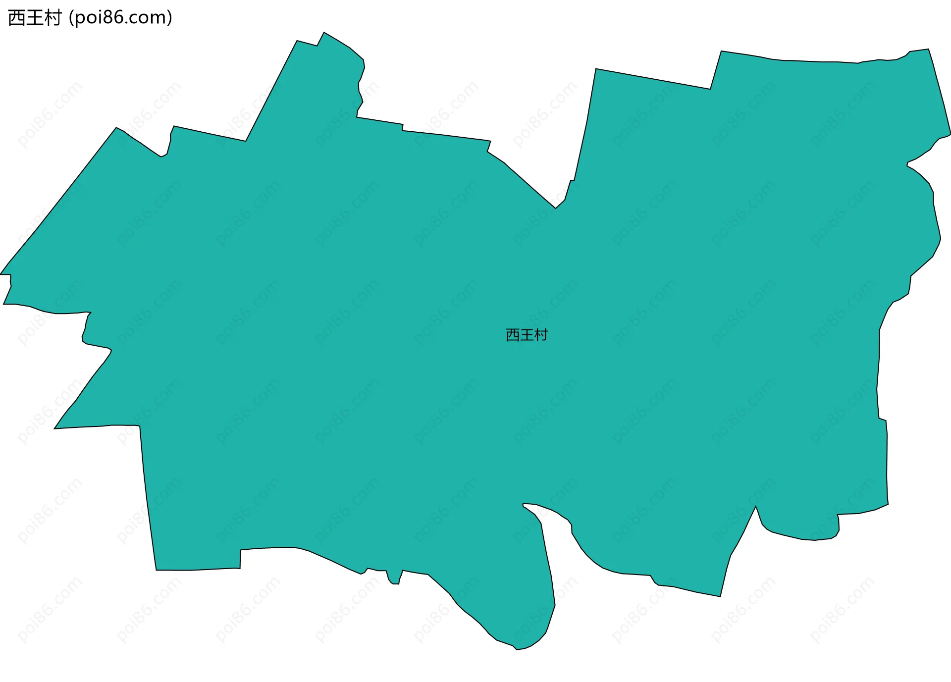西王村边界地图