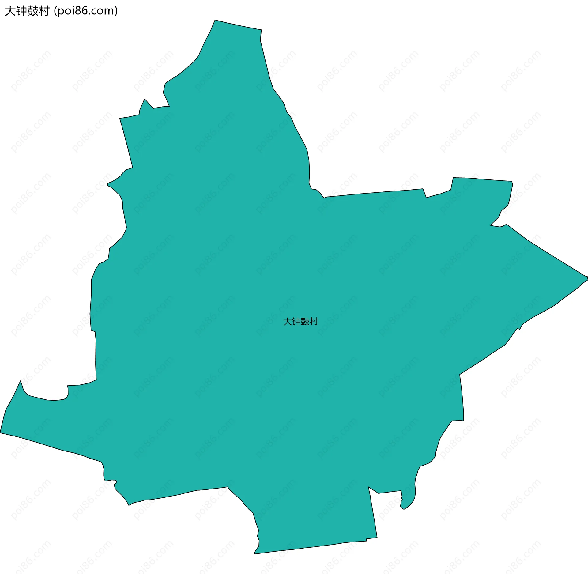 大钟鼓村边界地图