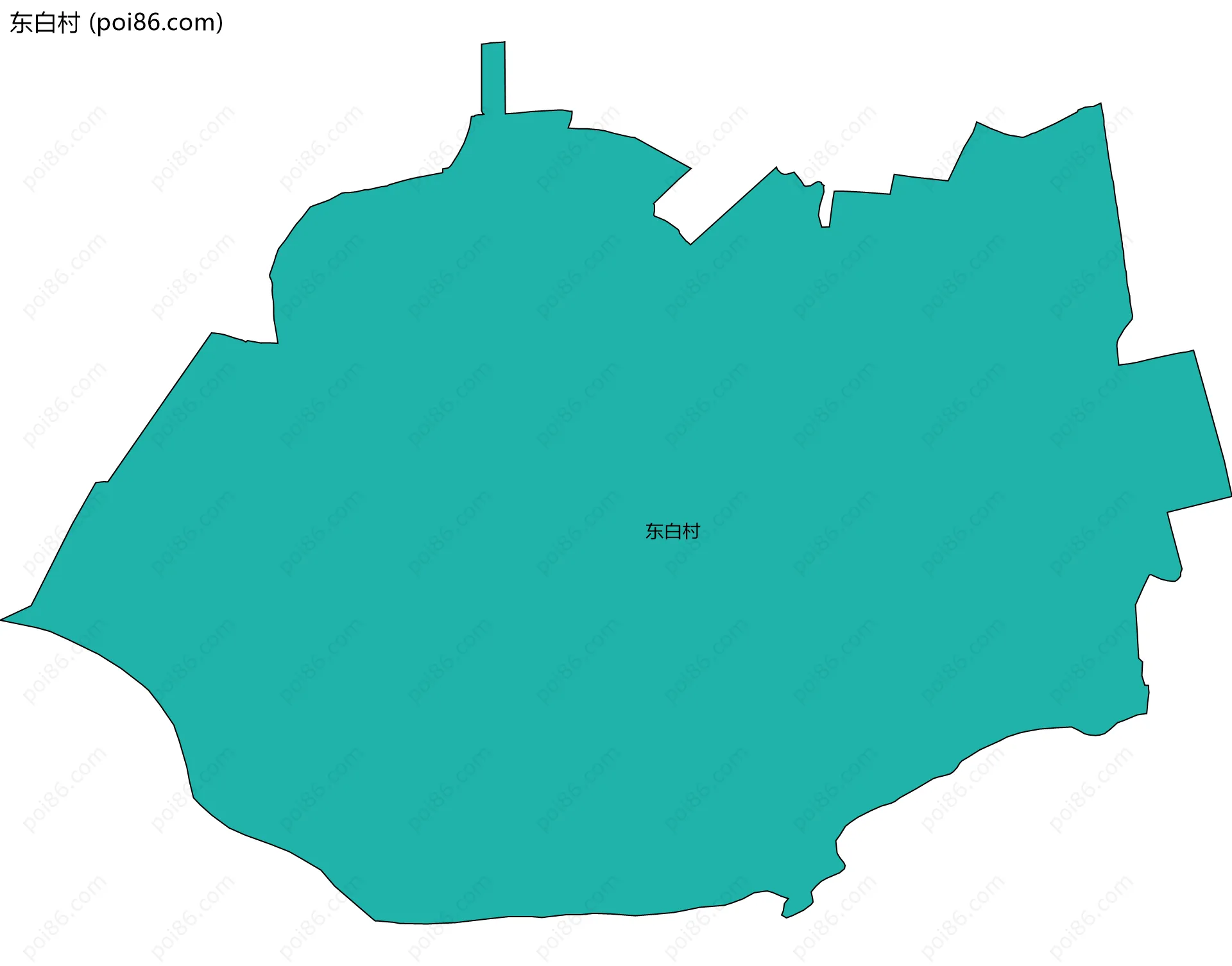 东白村边界地图